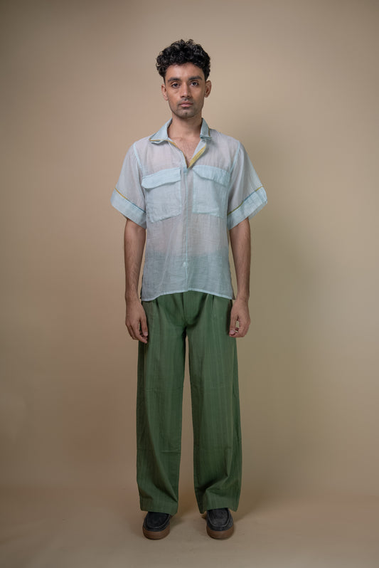 Meadows Patch Pocket Chanderi Shirt