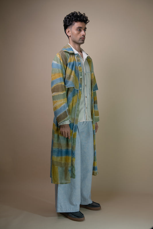 Meadows Unisex Hand Painted Trench