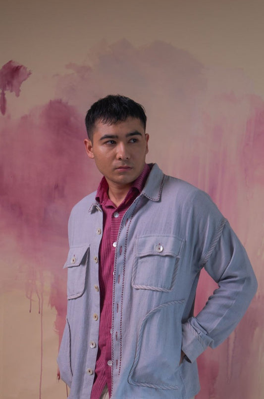 Phosphene Unisex Bomber & Pants Set - Grey