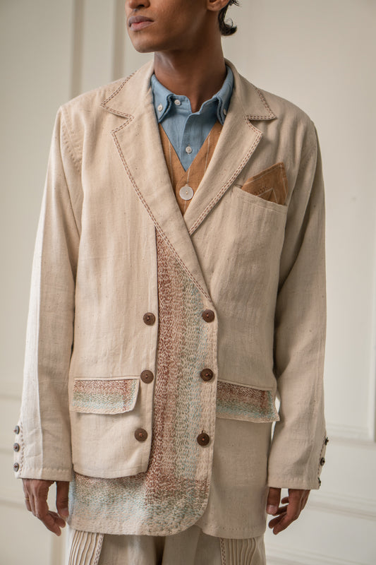 Materiality Unisex Double-Breasted Jacket