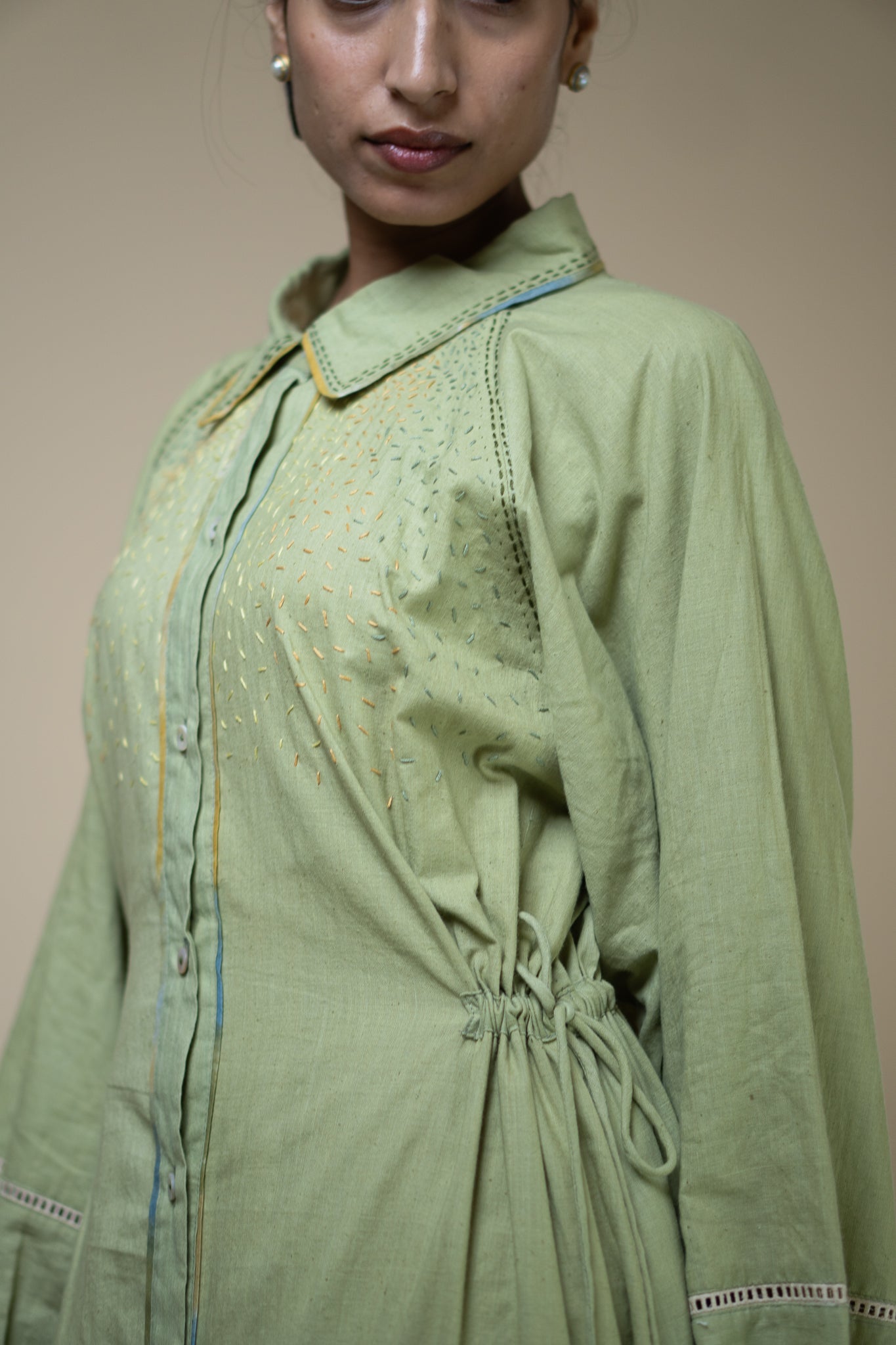 Meadows Embroidered Shirt Dress