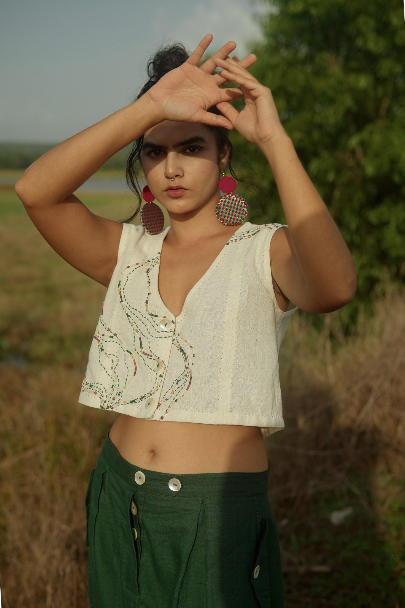 Rewind Cropped Blouse