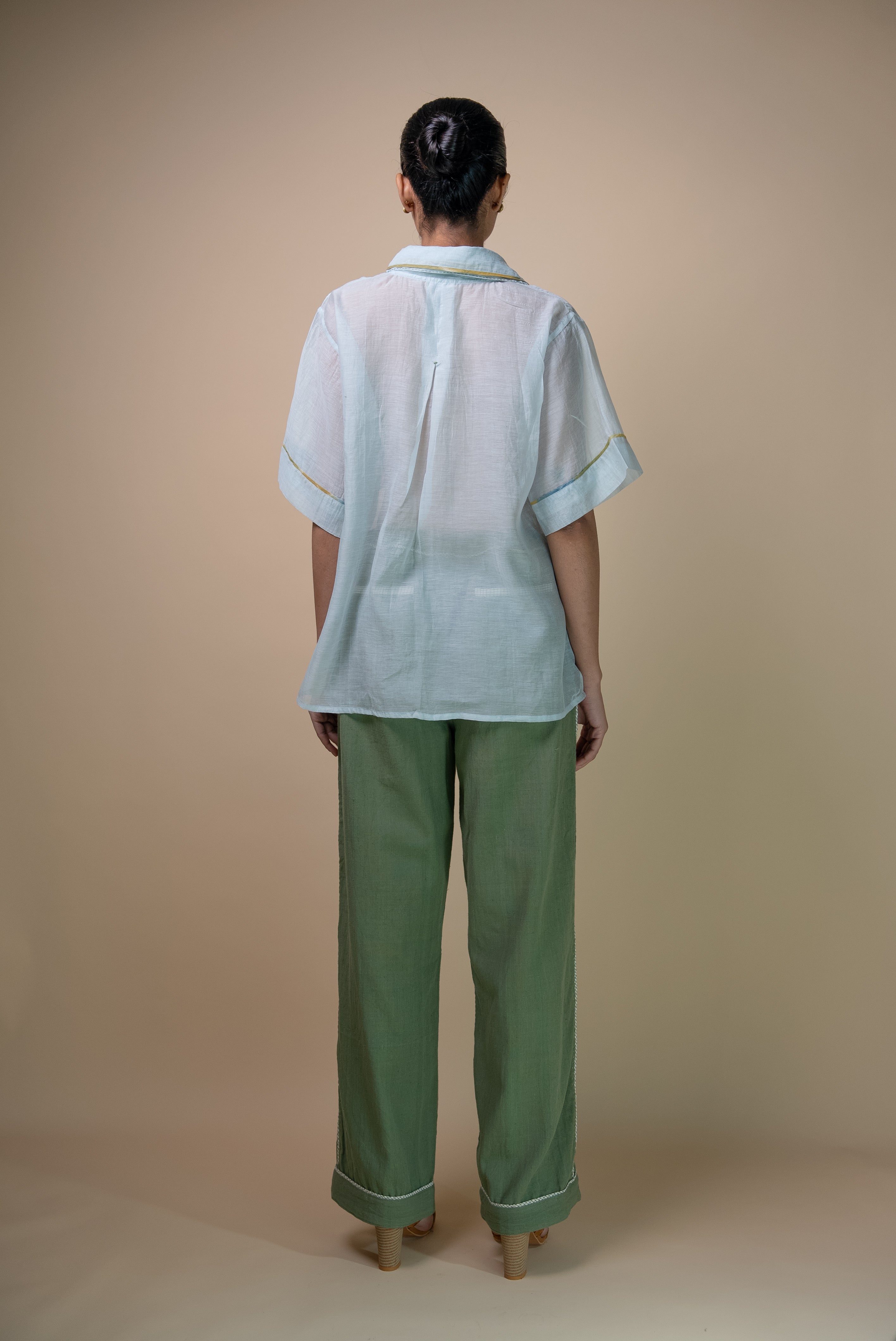 Meadows Patch Pocket Chanderi Shirt