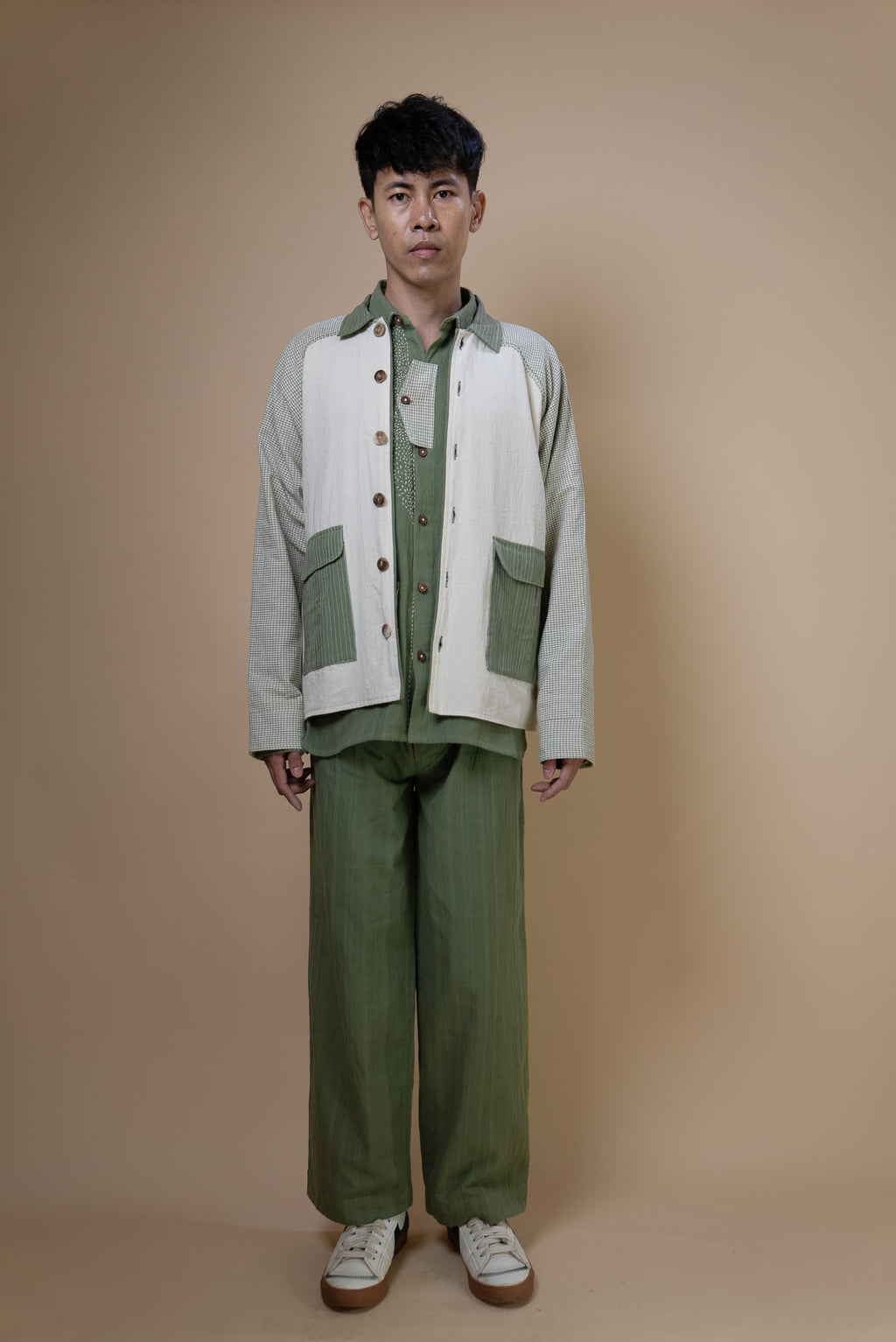 Meadows Unisex Colour Blocked Shirt Jacket