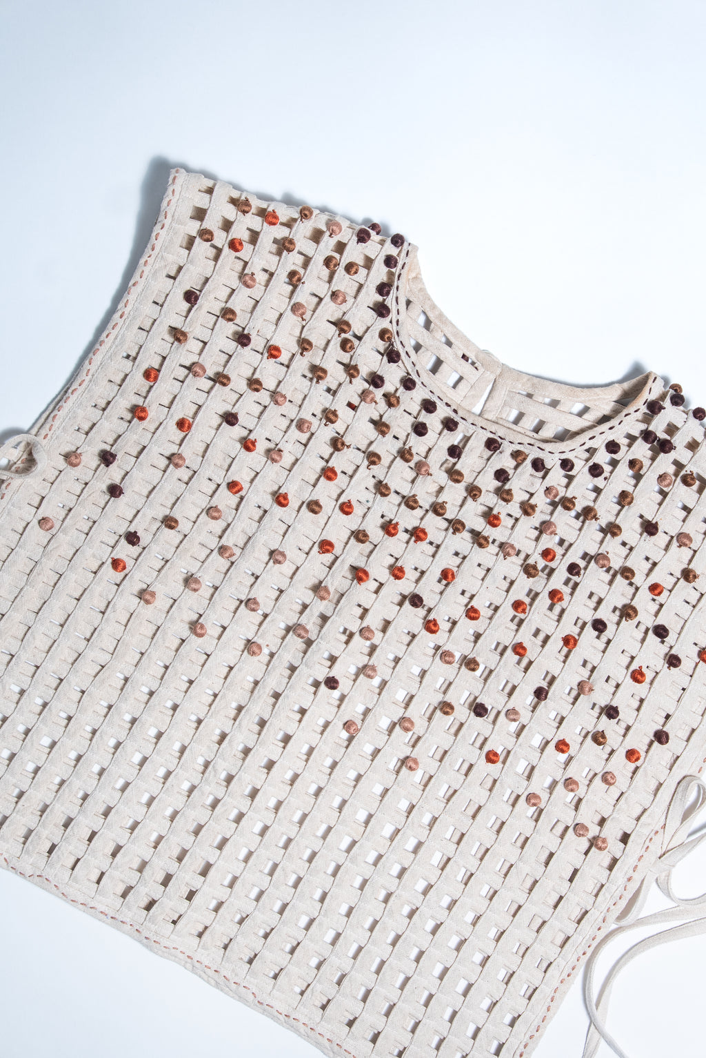 Unquiet Jaali Bib- Terracotta