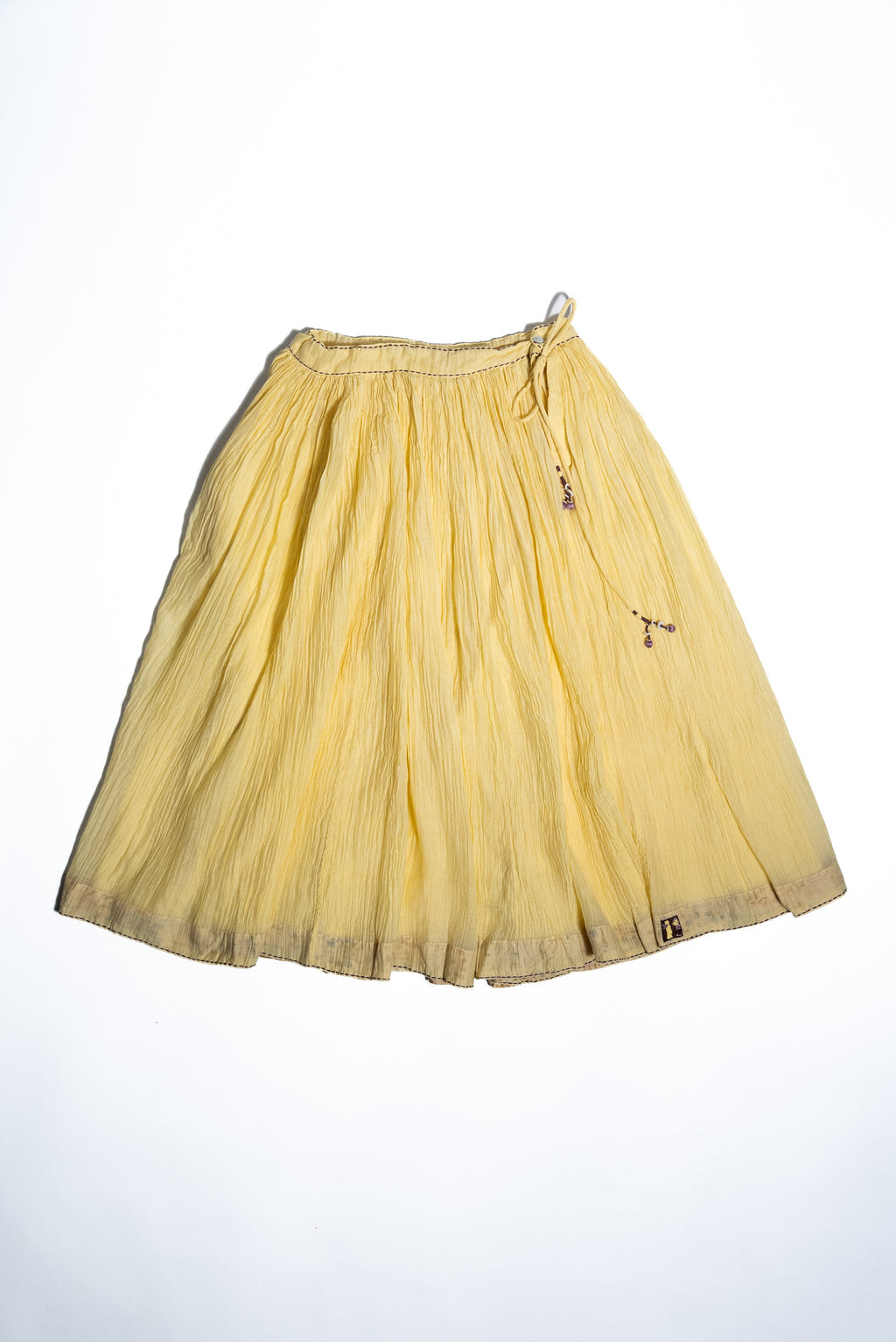 Unquiet Gathered Skirt- Canary