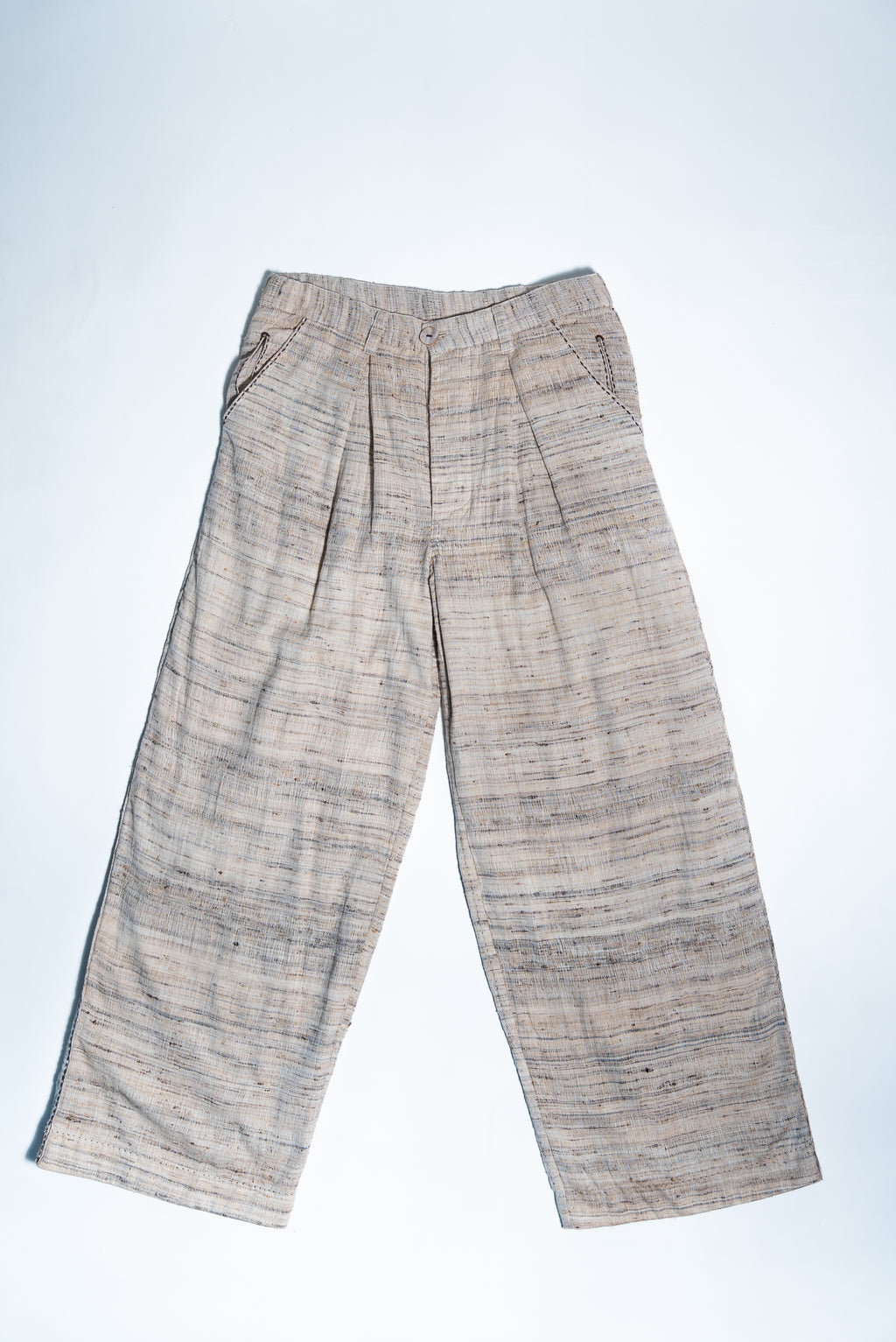 Unquiet Unisex Natural Slub Straight Pants