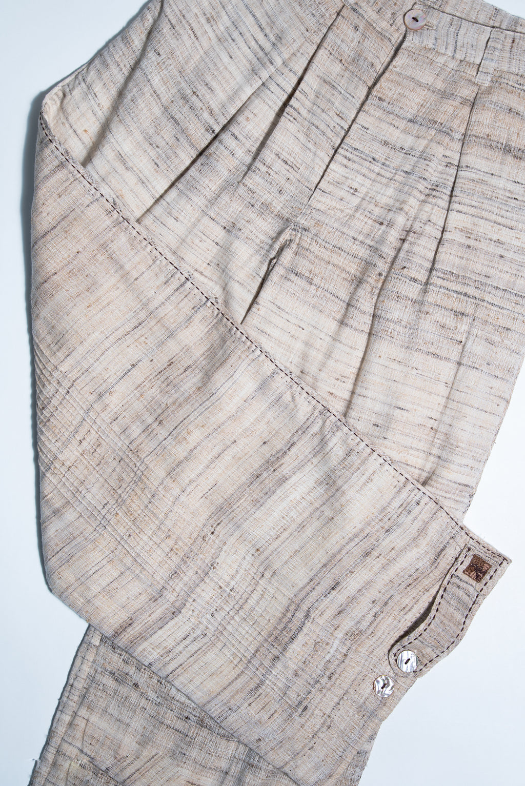 Unquiet Unisex Natural Slub Straight Pants