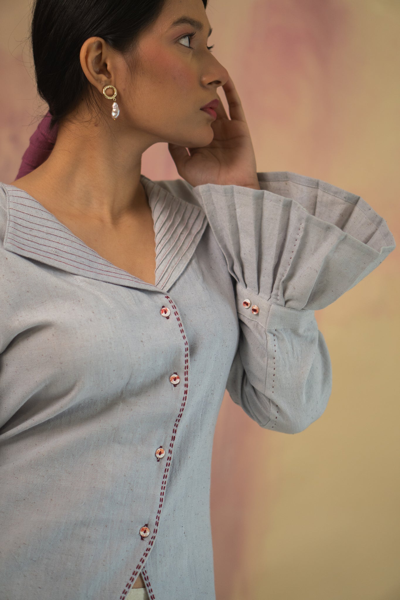 Phosphene Pintuck Blouse