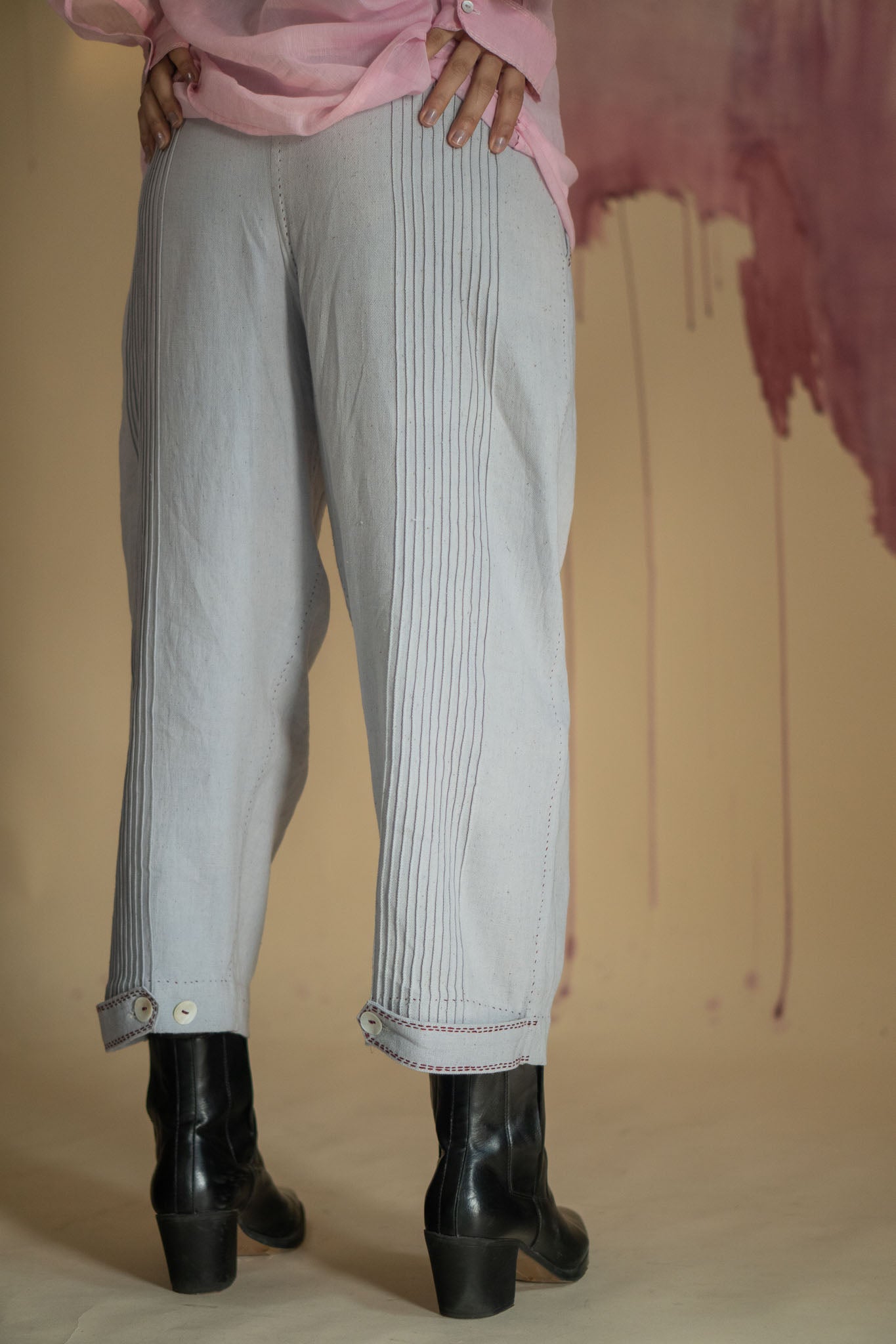 Phosphene Flared Dress & Grey Pants Set