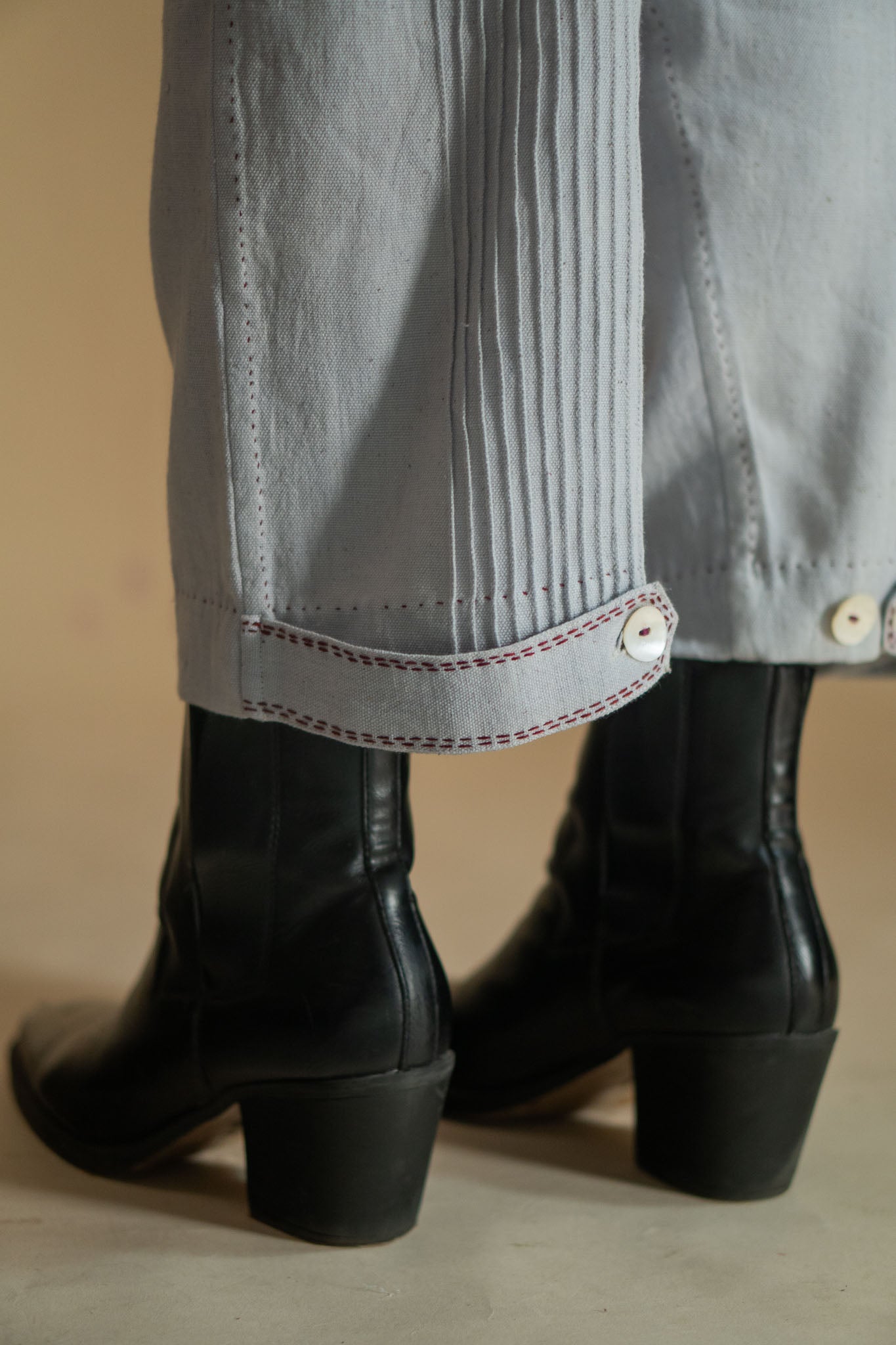 Phosphene Unisex Double Breasted Jacket & Pants Set - Grey