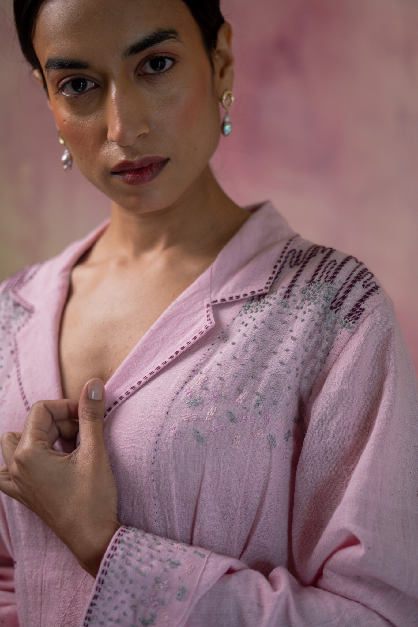 Phosphene Button-Down Dress