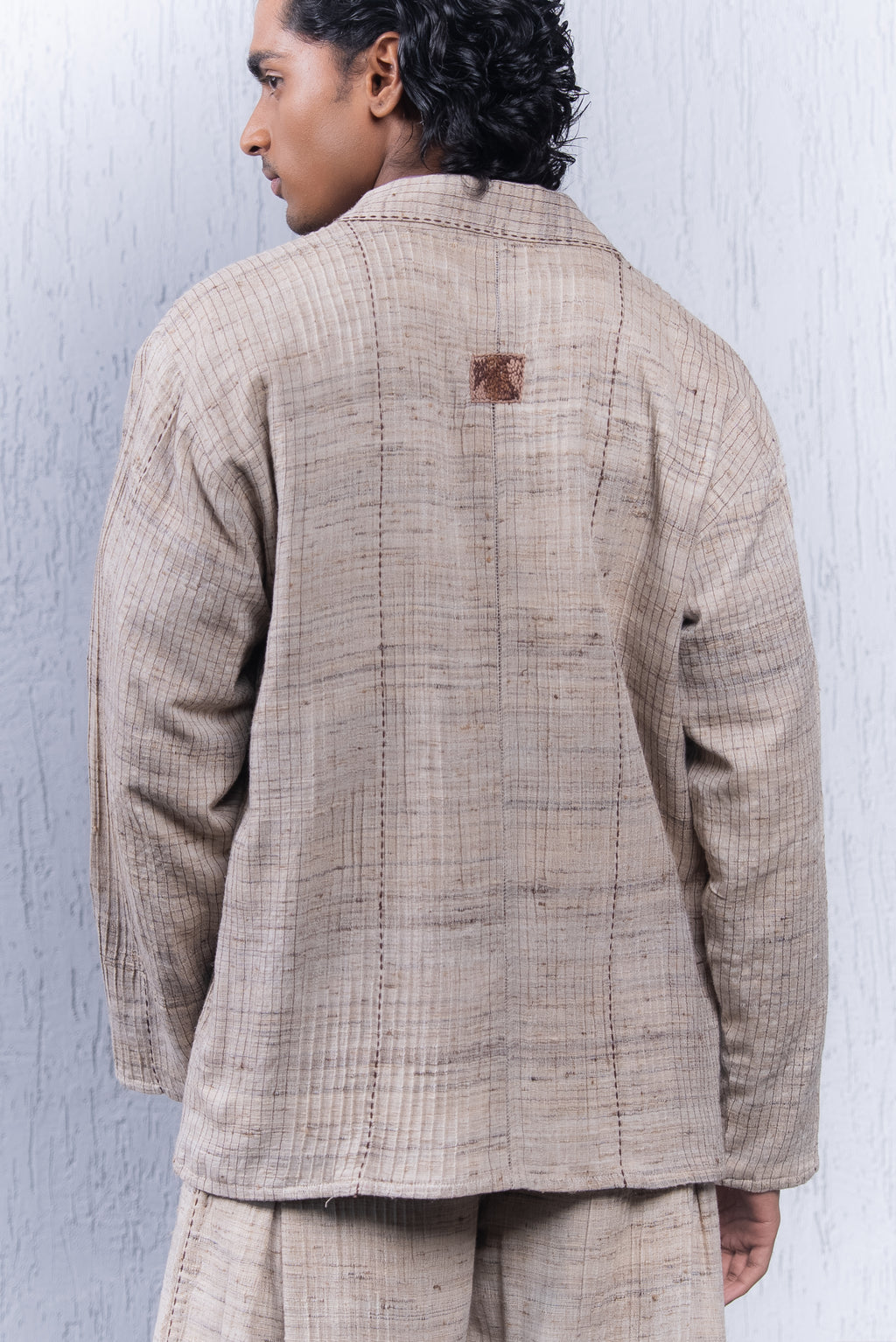 Unquiet Natural Slub Pintucked Blazer