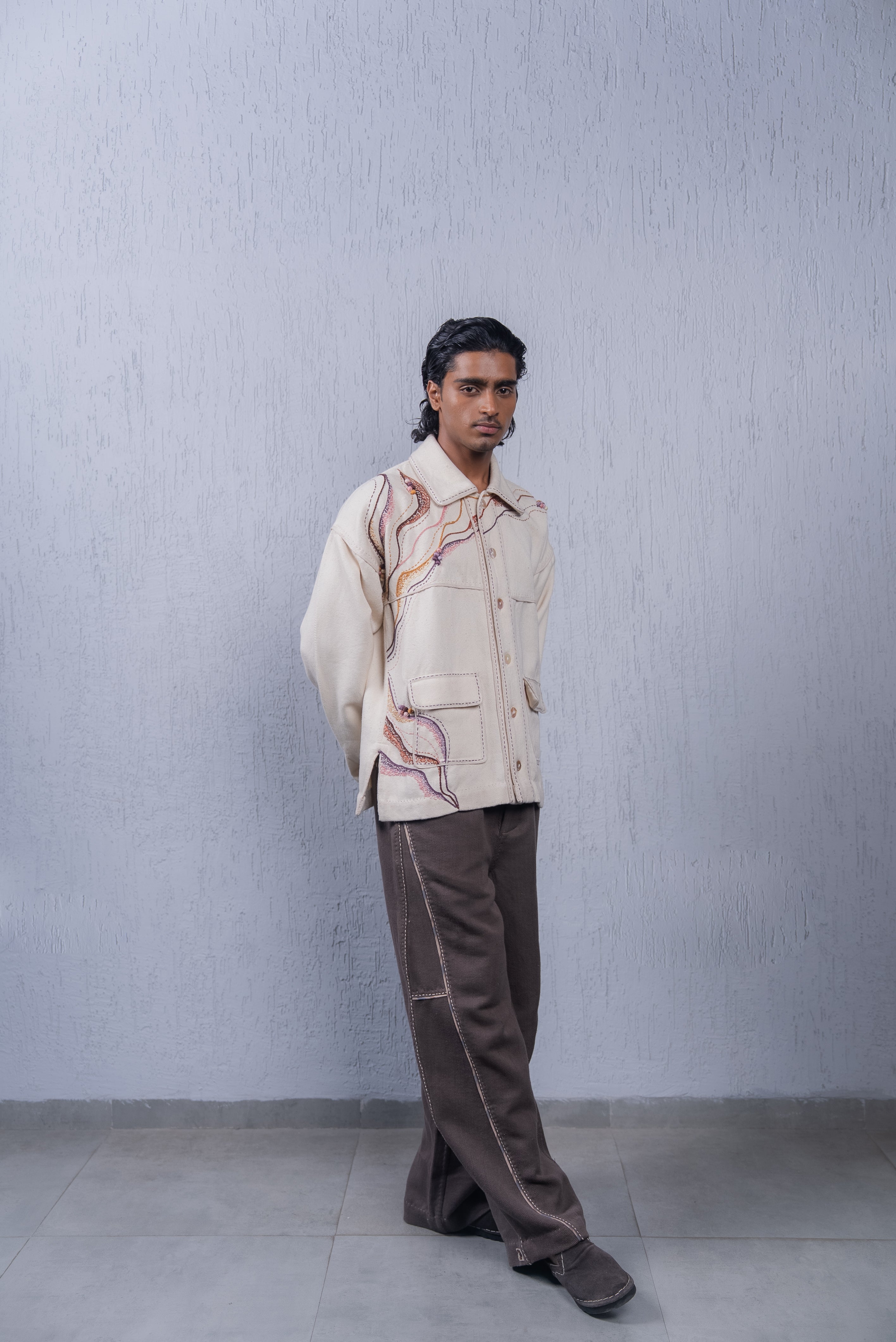 Unquiet Embroidered Shirt Jacket