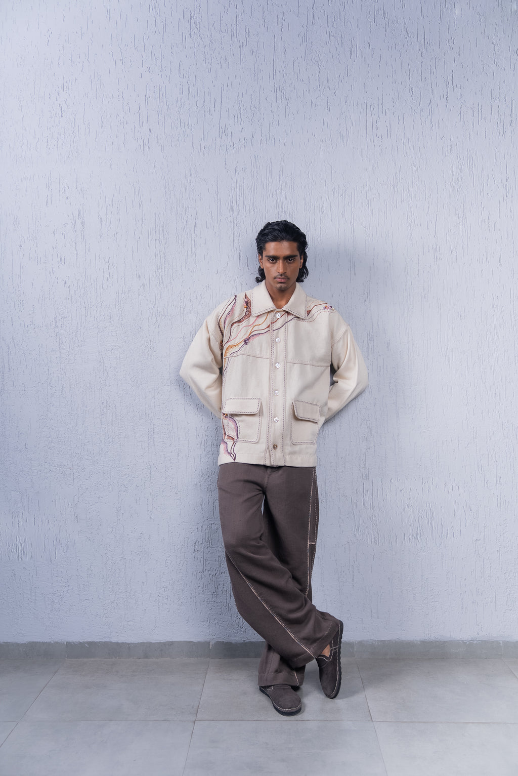 Unquiet Embroidered Shirt Jacket