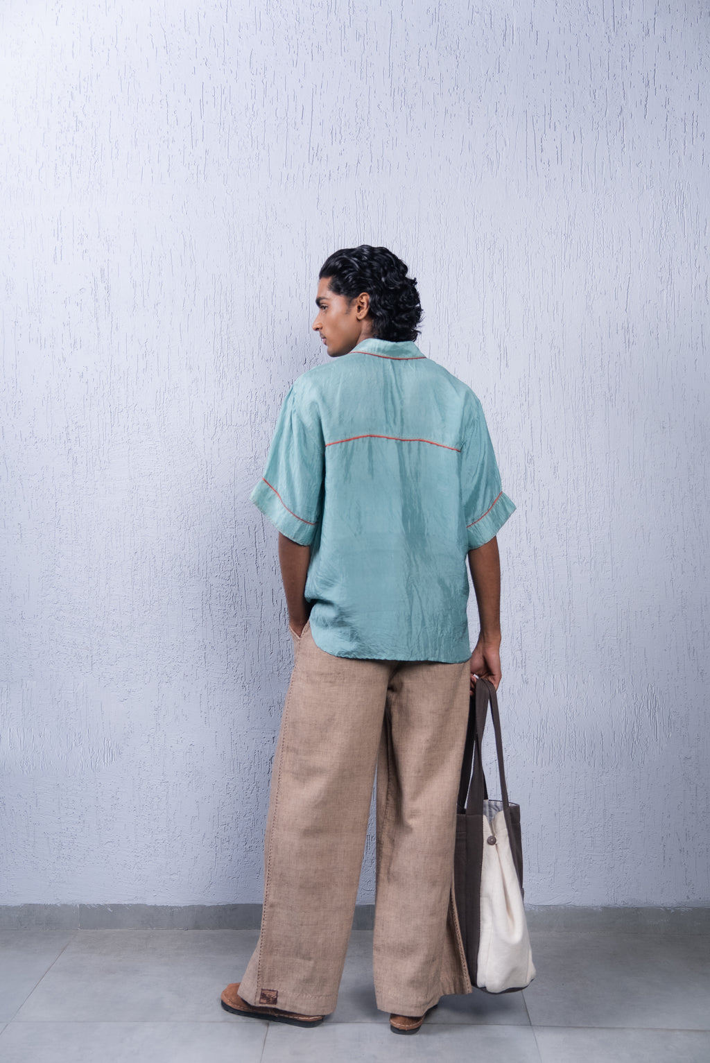 Unquiet Teal Silk Shirt