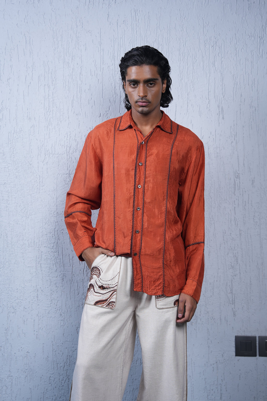 Unquiet Panelled Silk Shirt