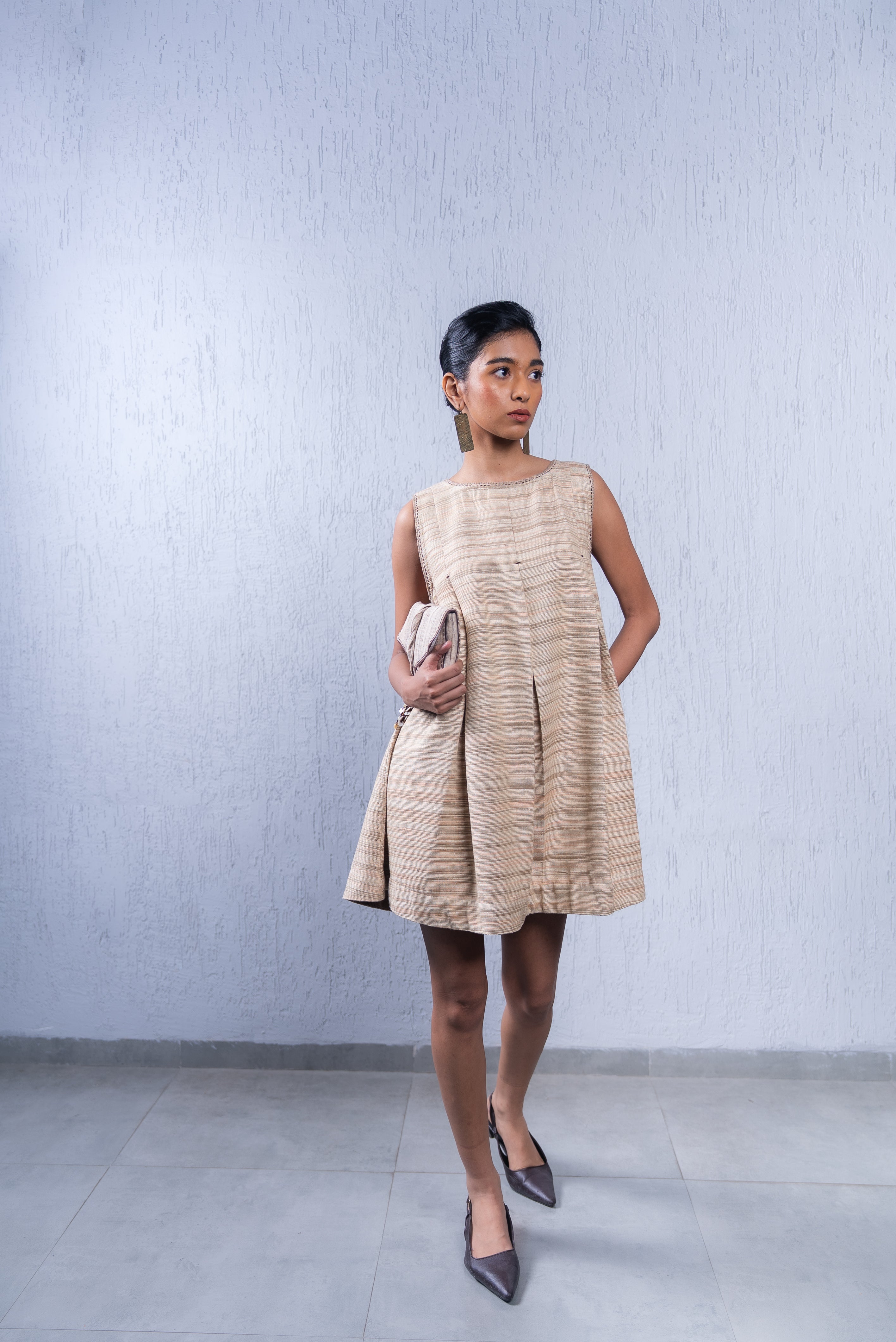 Unquiet Pleated Dress