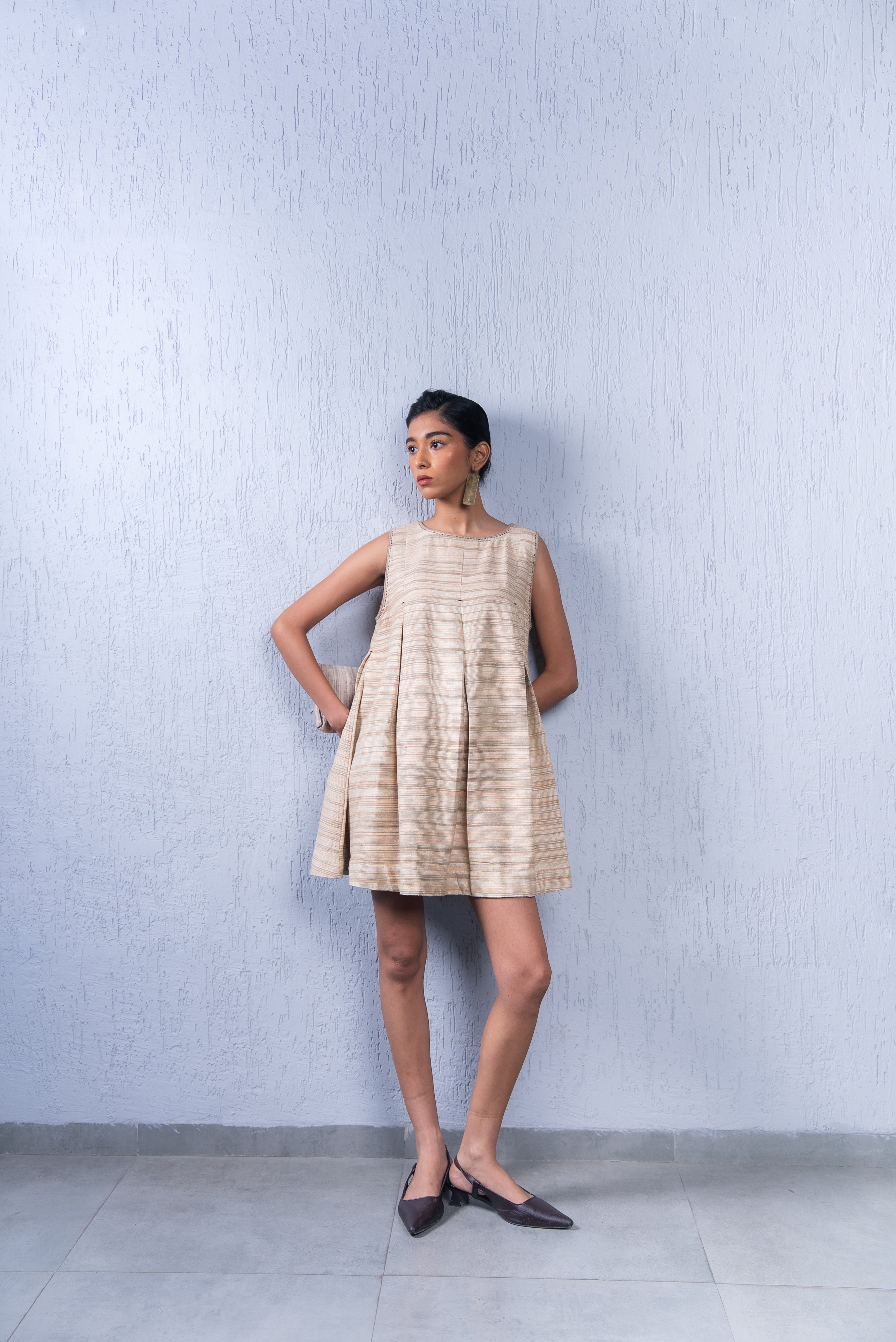 Unquiet Pleated Dress
