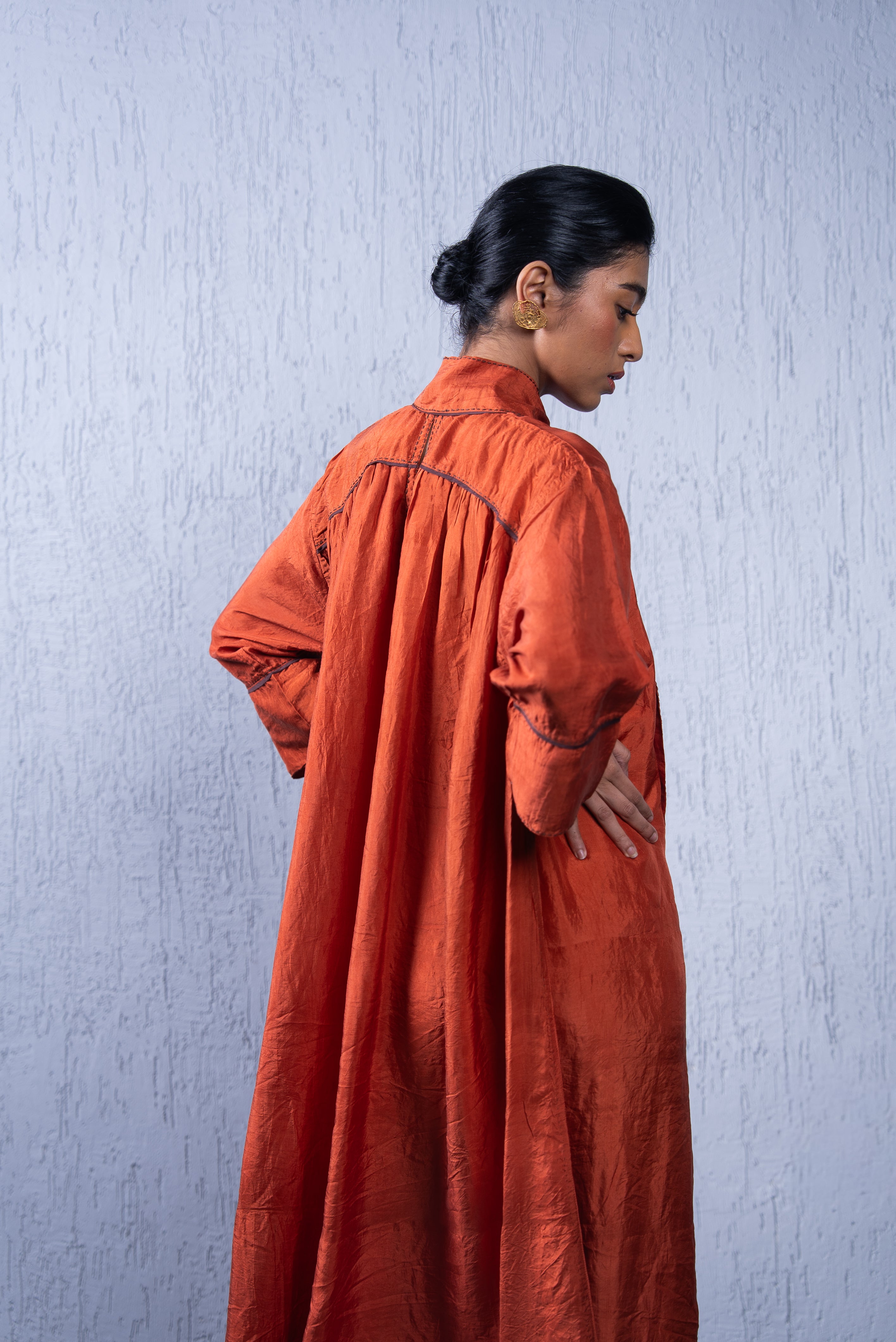 Unquiet Scarf Collar Dress