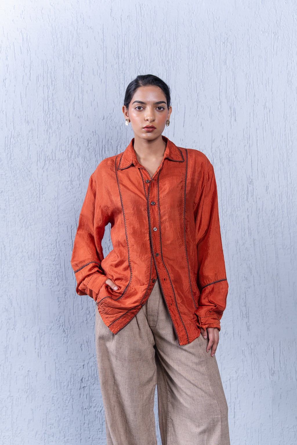 Unquiet Panelled Silk Shirt