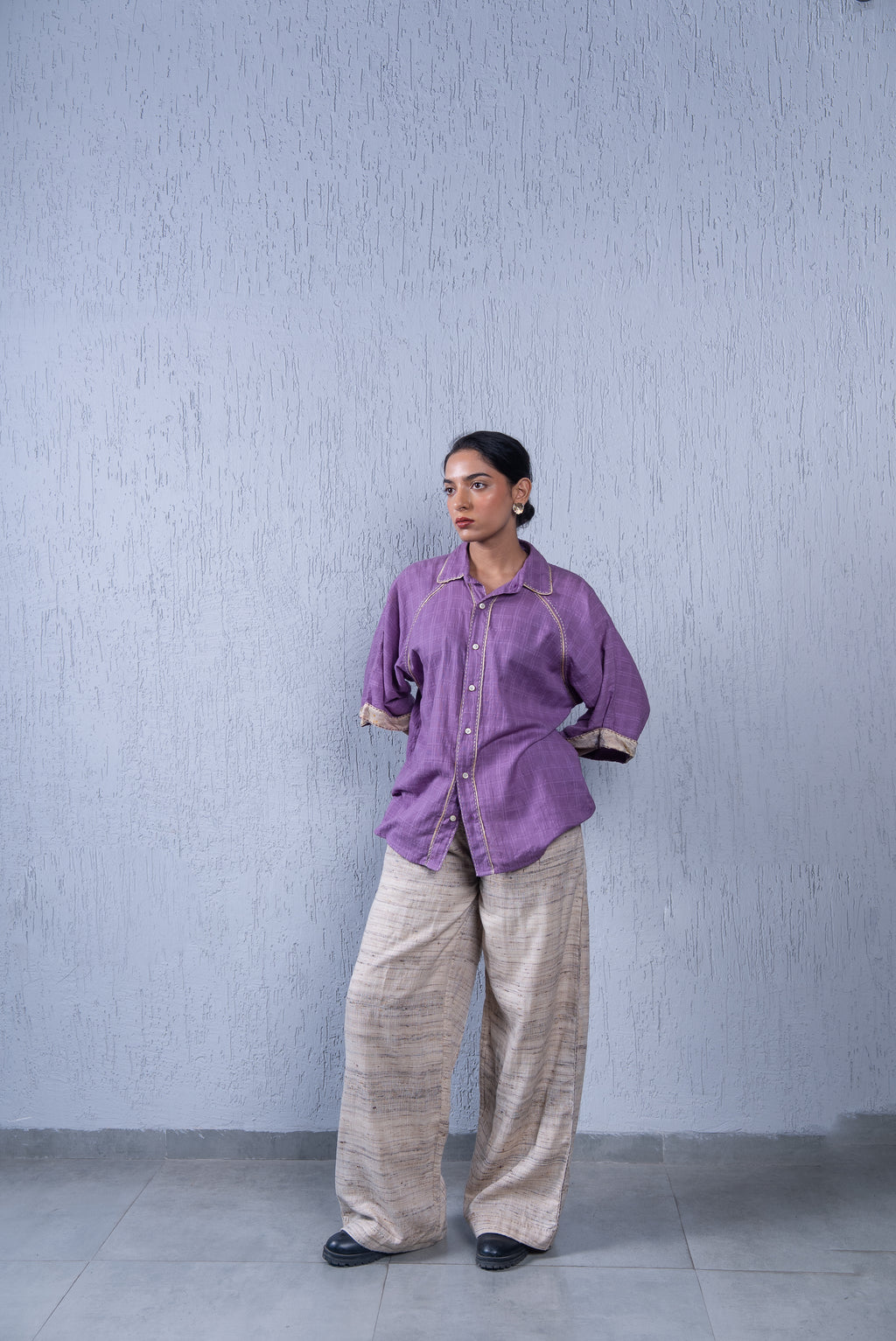 Unquiet Unisex Natural Slub Straight Pants