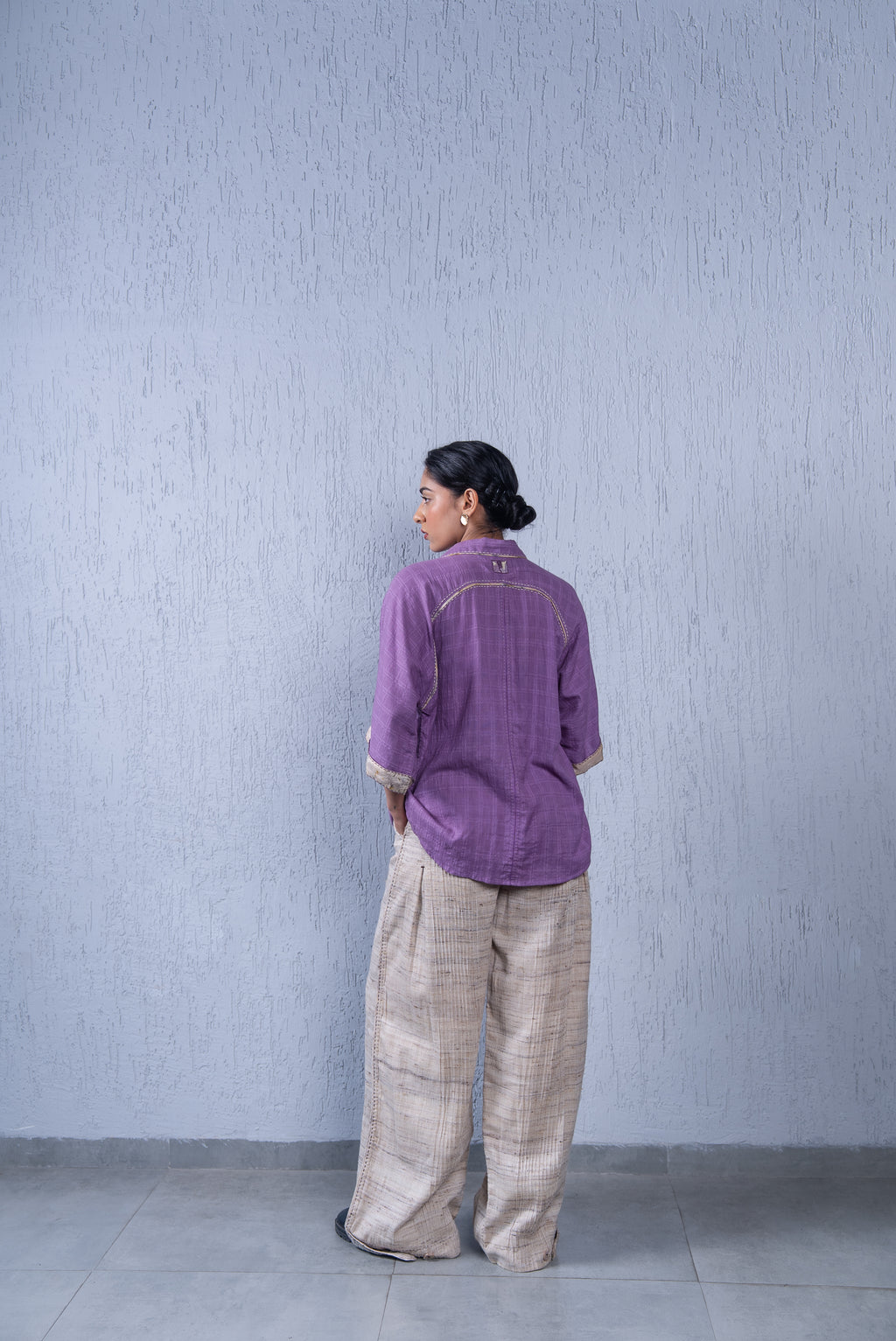 Unquiet Unisex Natural Slub Straight Pants