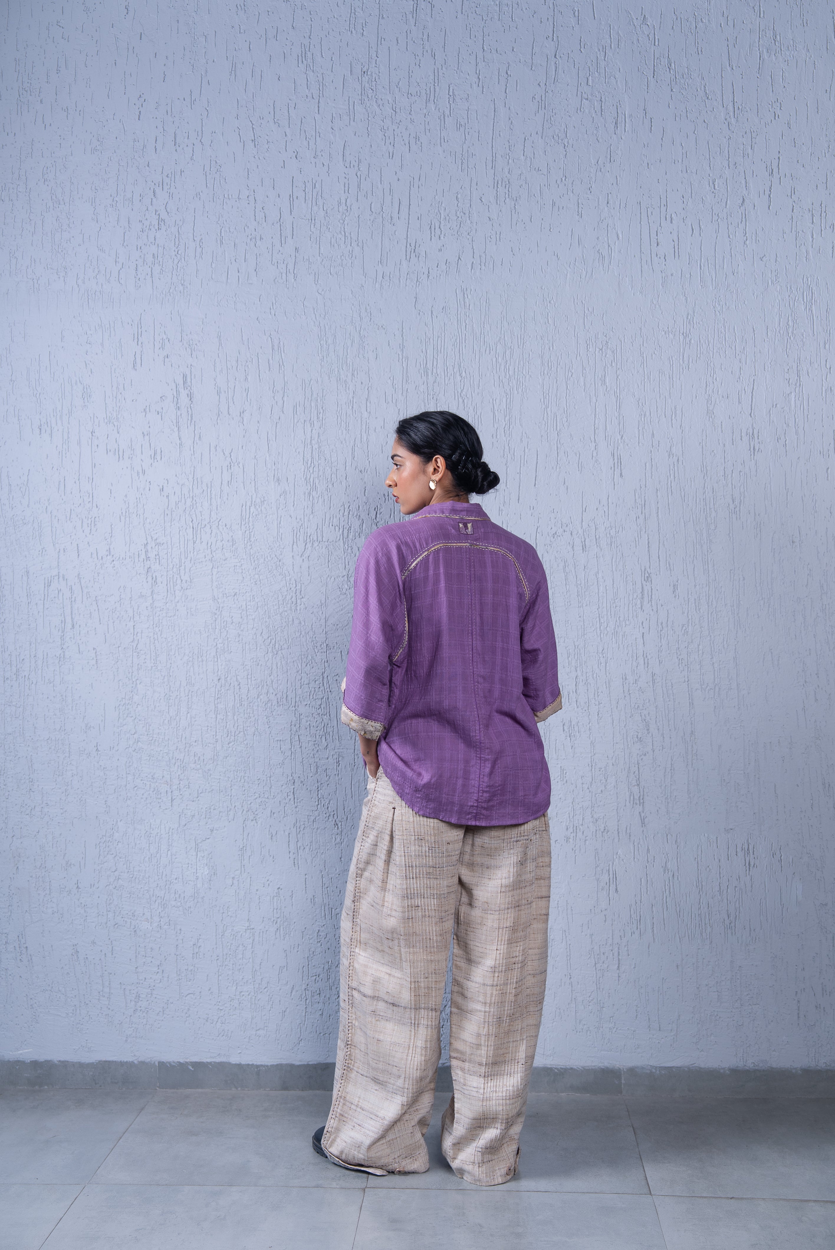 Unquiet Unisex Natural Slub Straight Pants