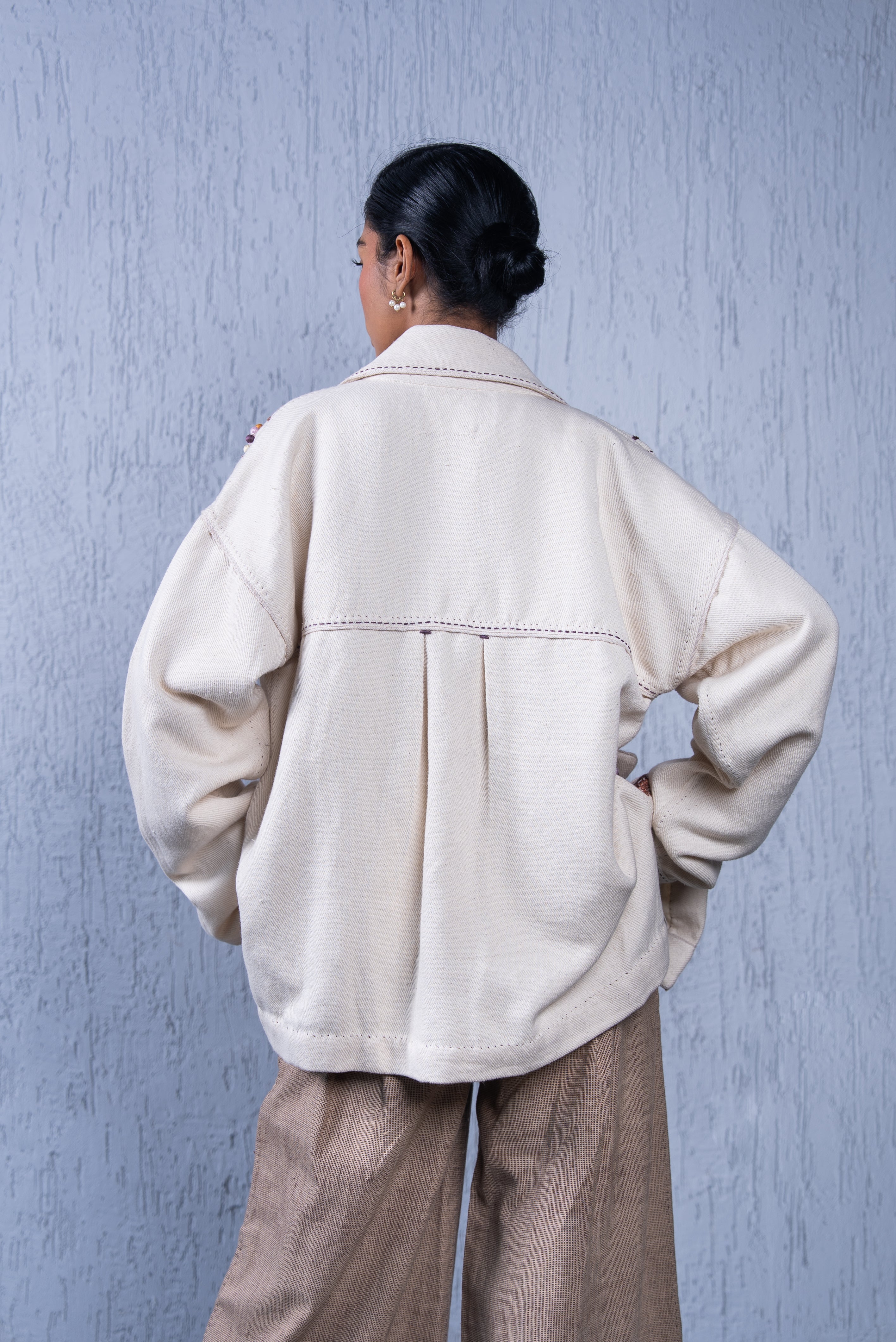 Unquiet Embroidered Shirt Jacket