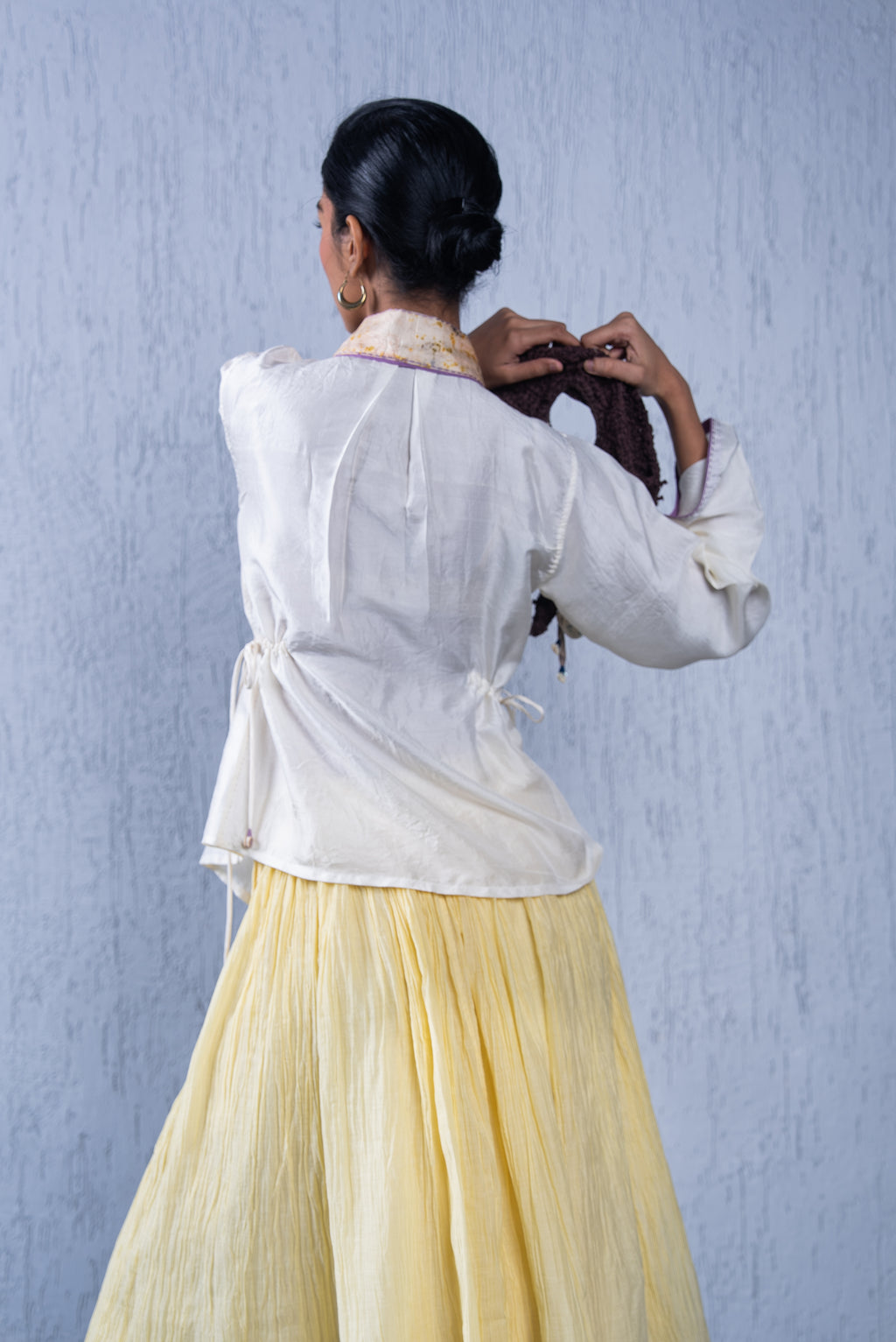 Unquiet Gathered Skirt- Canary