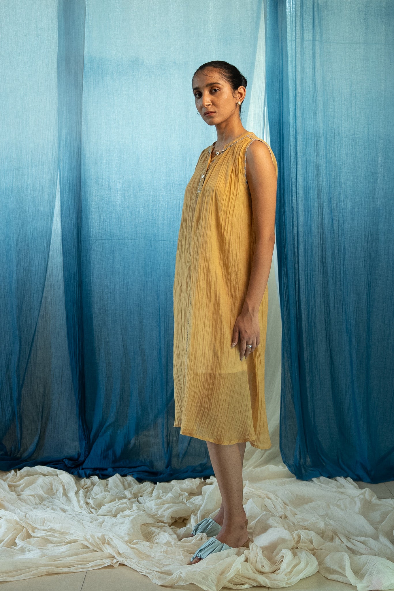 AY Chanderi Gathered Dress