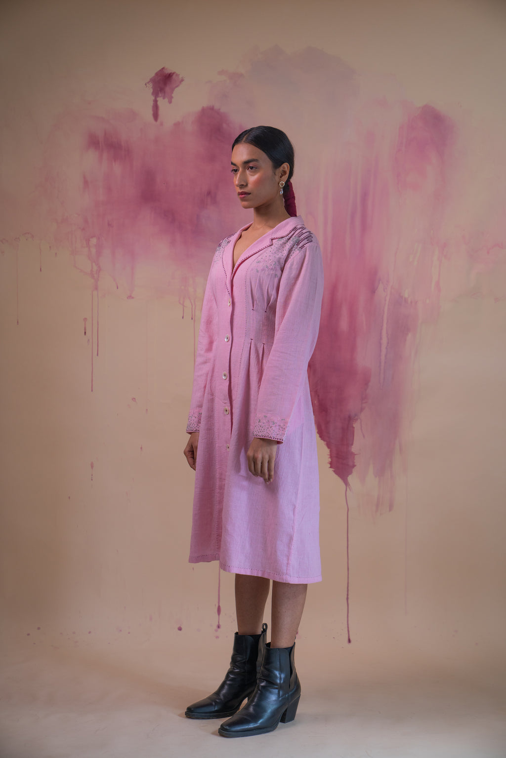 Phosphene Button-Down Dress