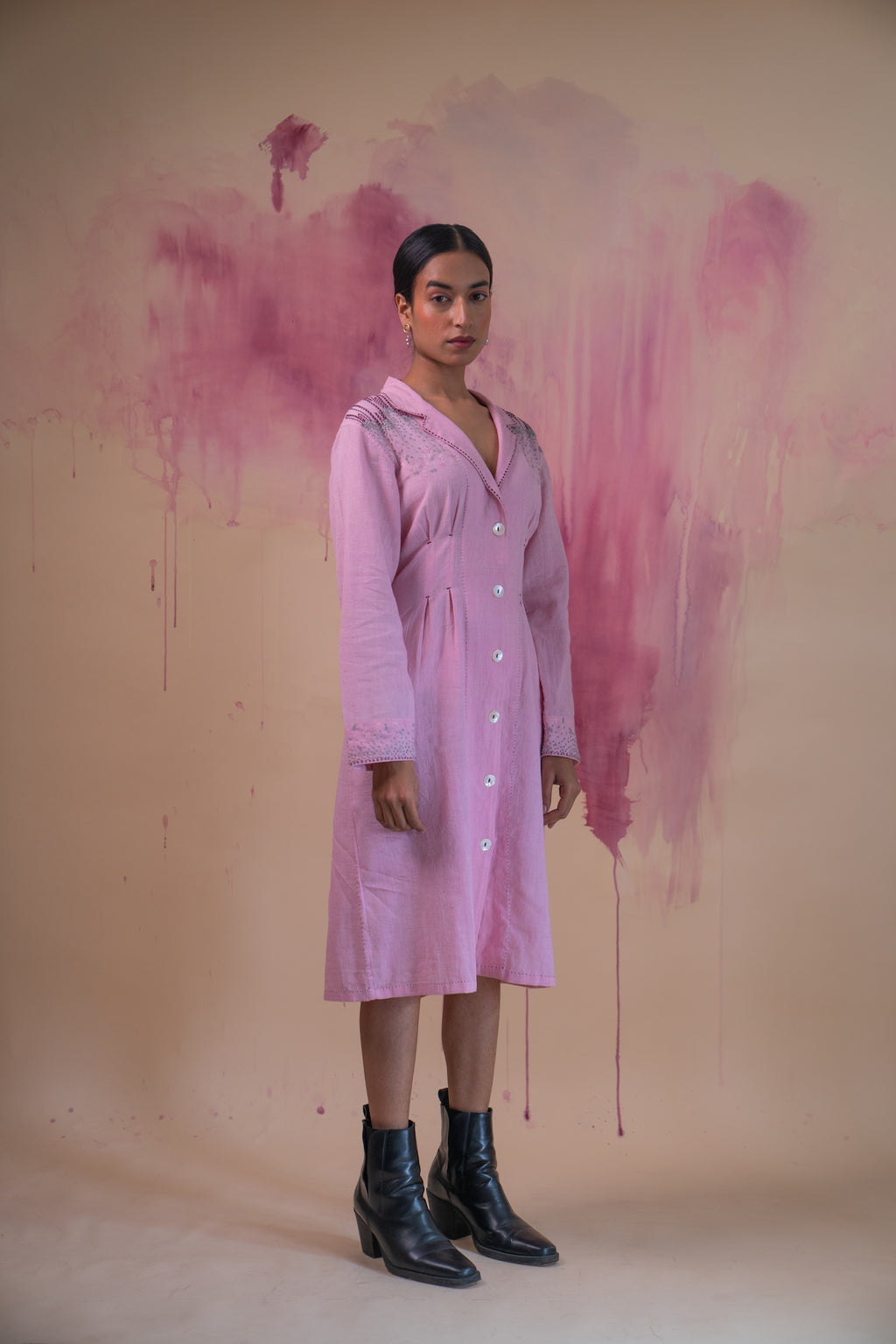 Phosphene Button-Down Dress