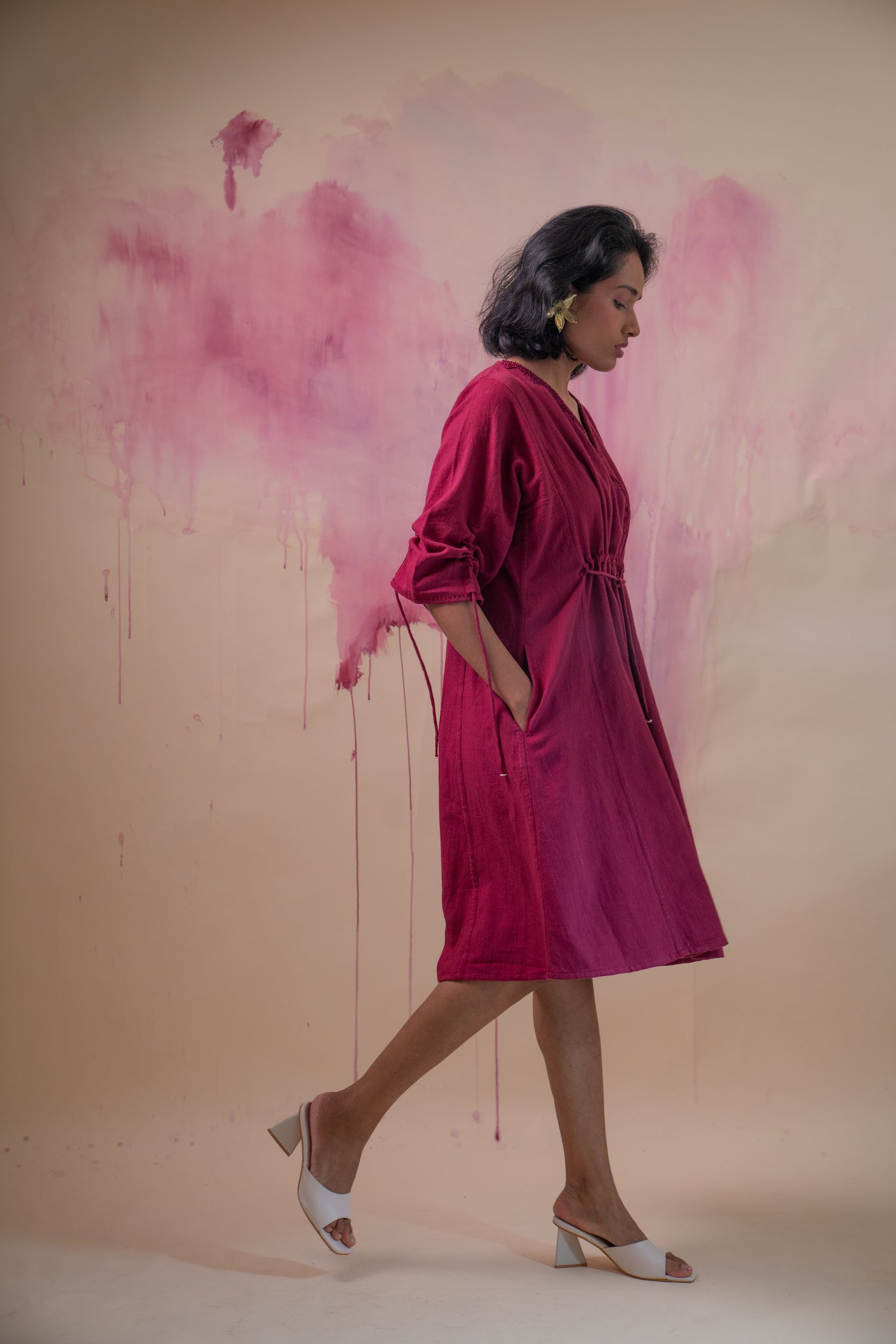 Phosphene Ruched Dress