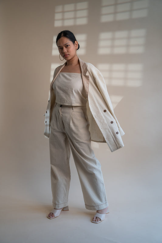 Dawning Unisex Double Breasted Jacket & Straight Pants Set