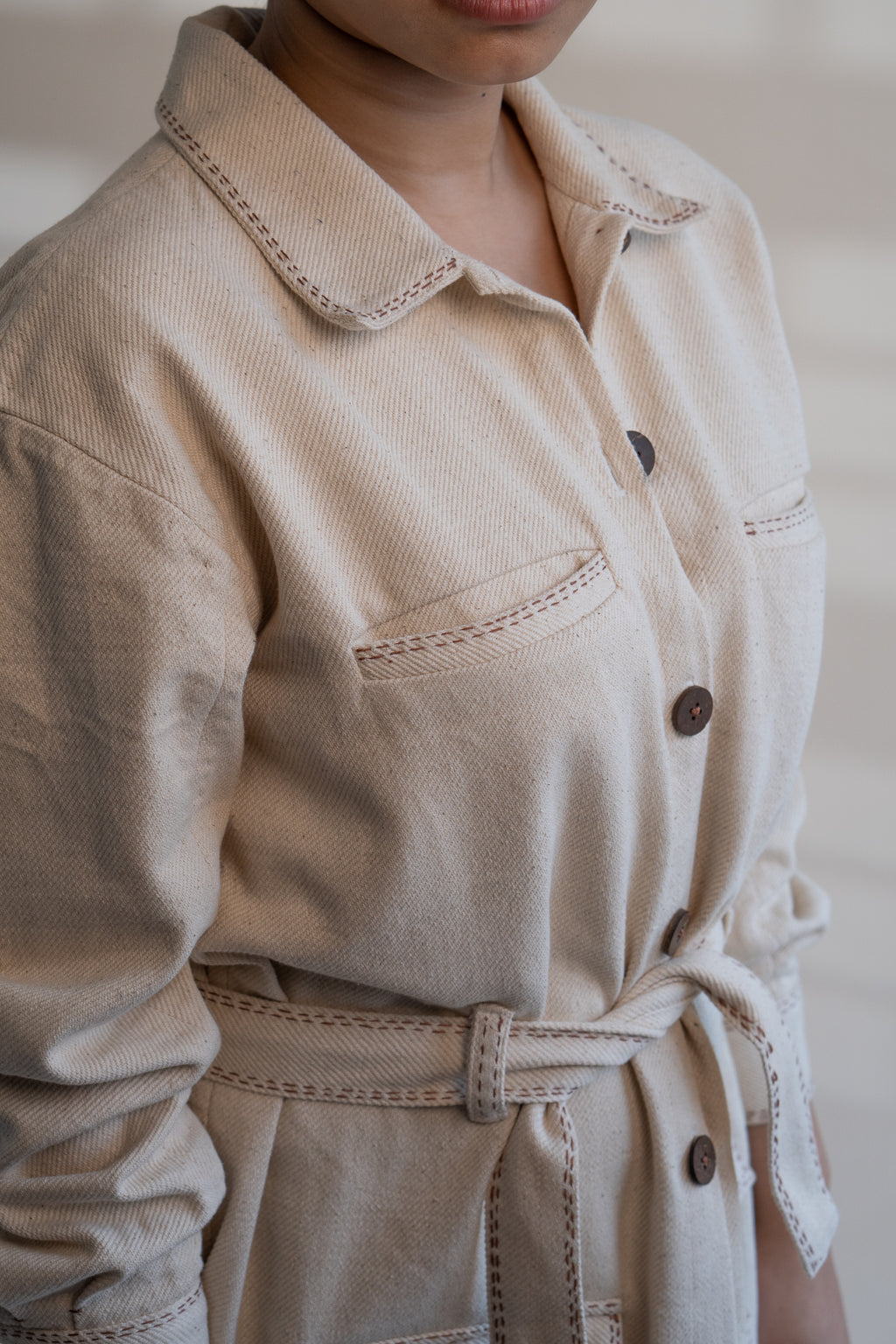 Dawning Denim Dress & Patch Pocket Pants Set