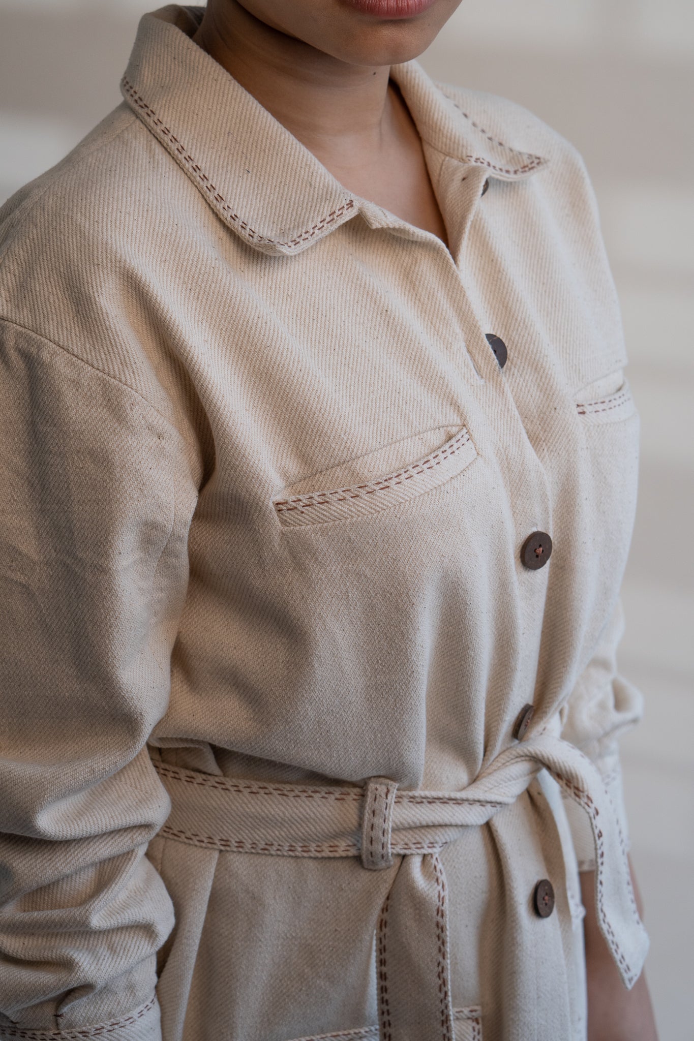 Dawning Denim Dress & Patch Pocket Pants Set