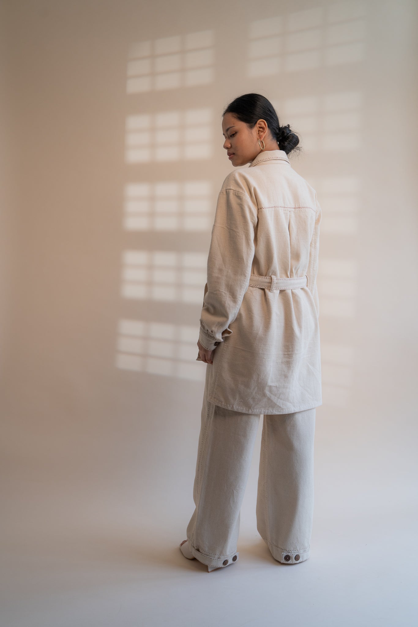 Dawning Denim Dress & Patch Pocket Pants Set