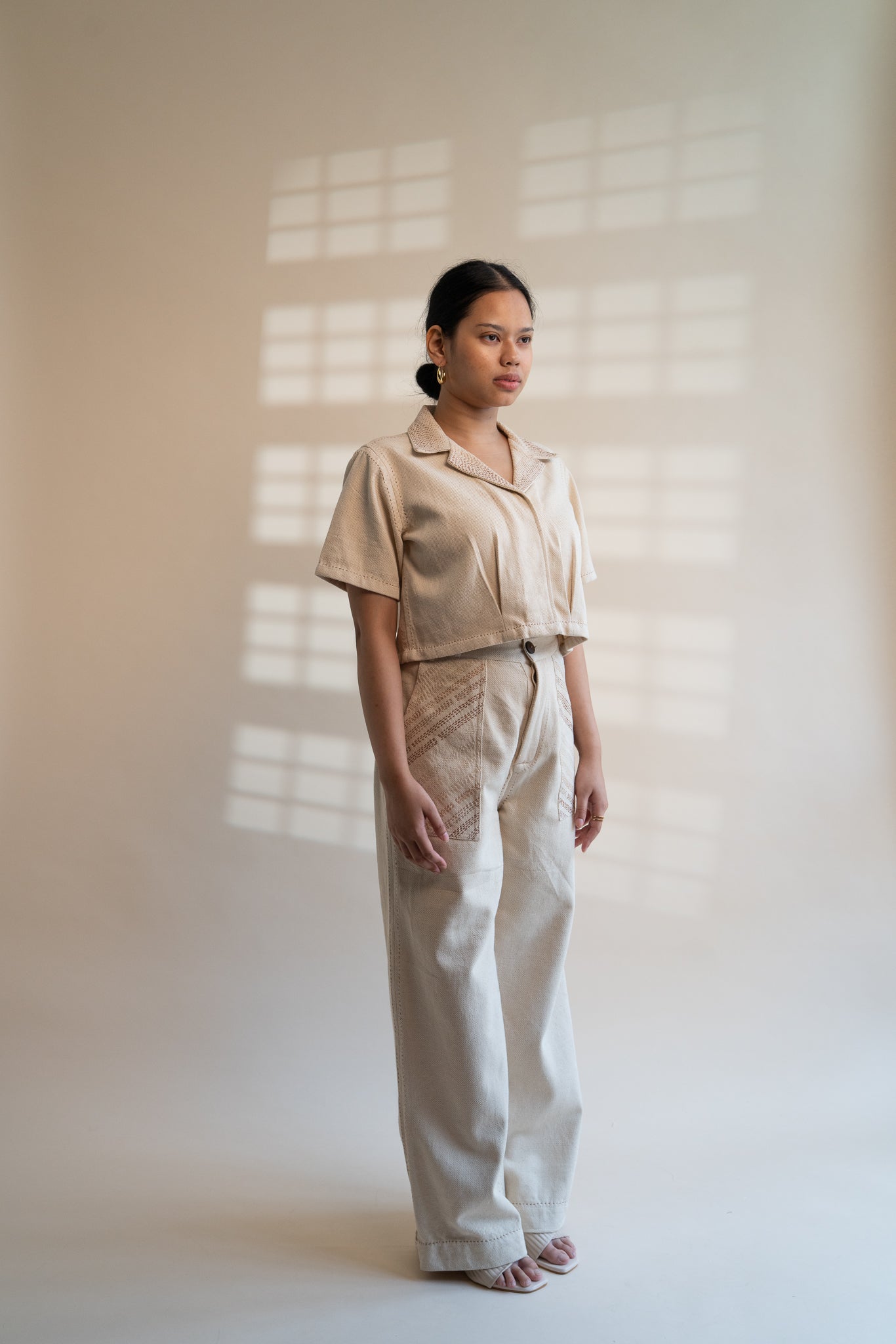 Dawning Denim Crop Jacket & Patch Pocket Pants Set