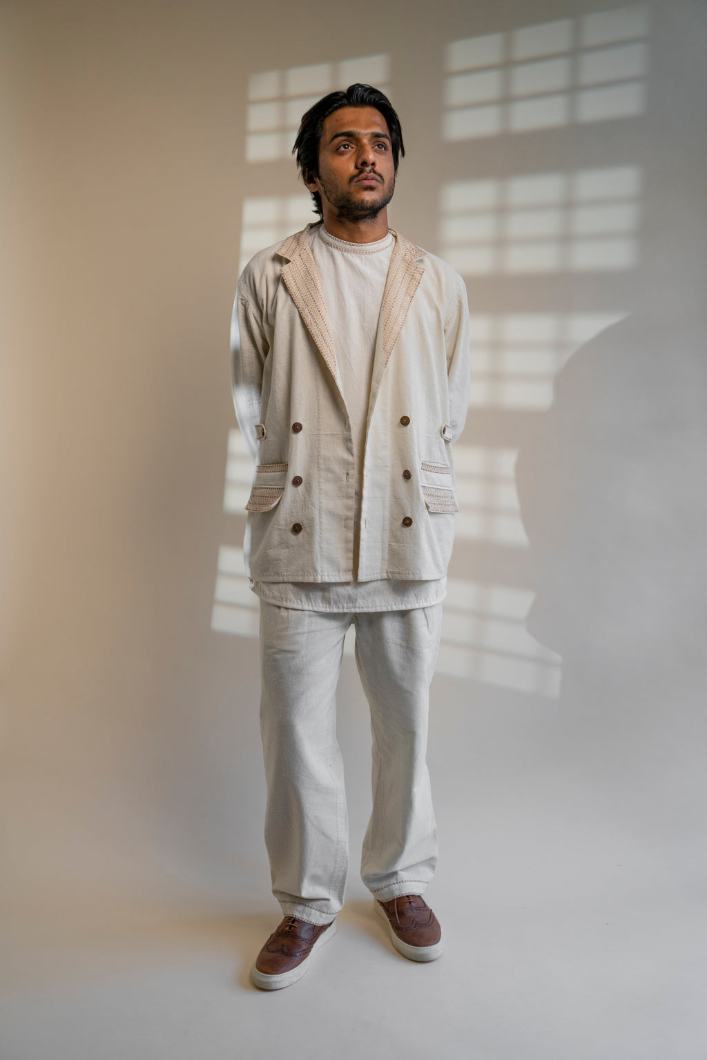 Dawning Unisex Double Breasted Jacket & Pleated Pants Set