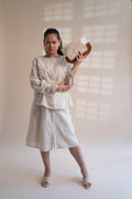 Dawning Peplum Blouse & Flared Skirt Set