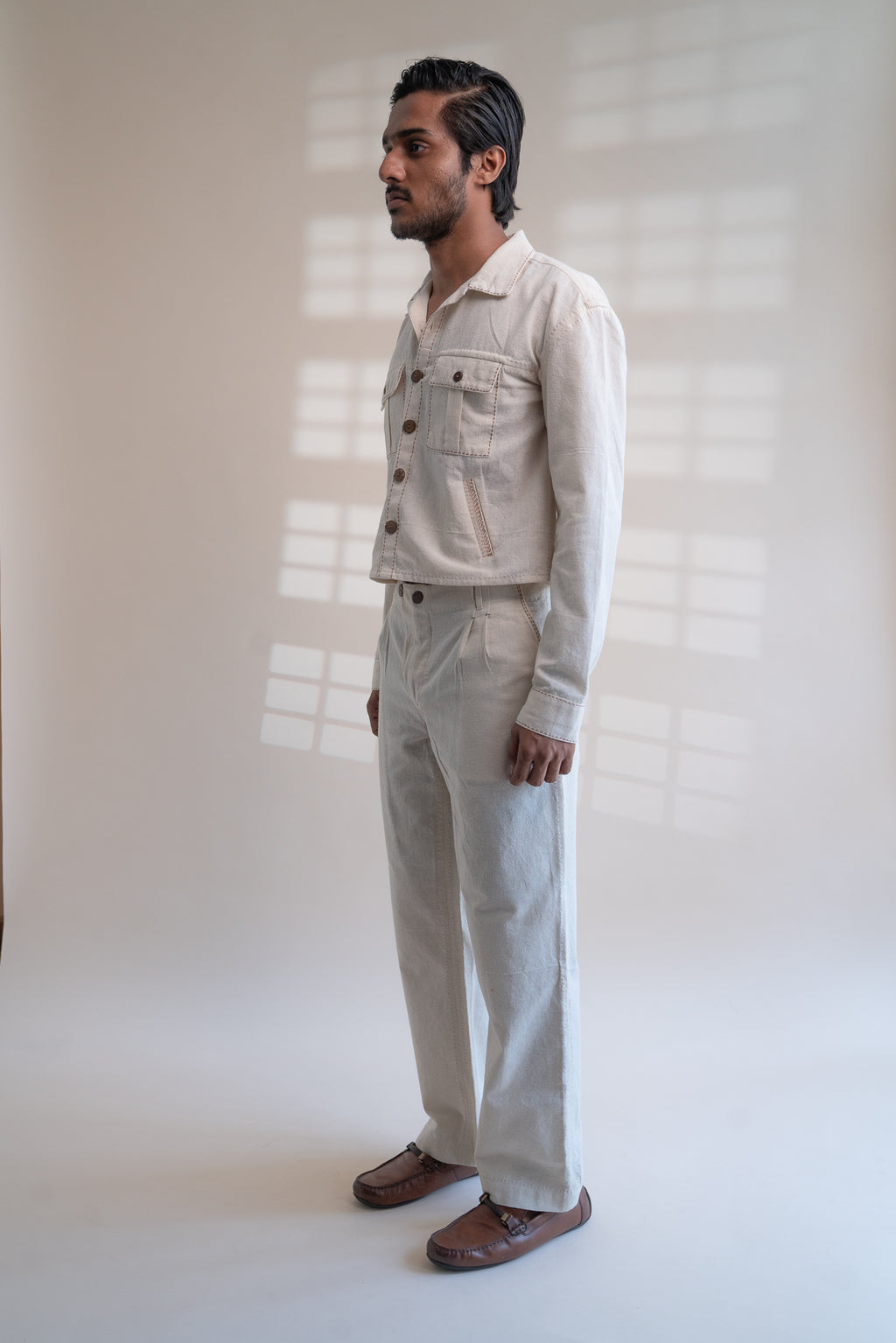 Dawning Shirt Jacket & Wide Leg Pants Set
