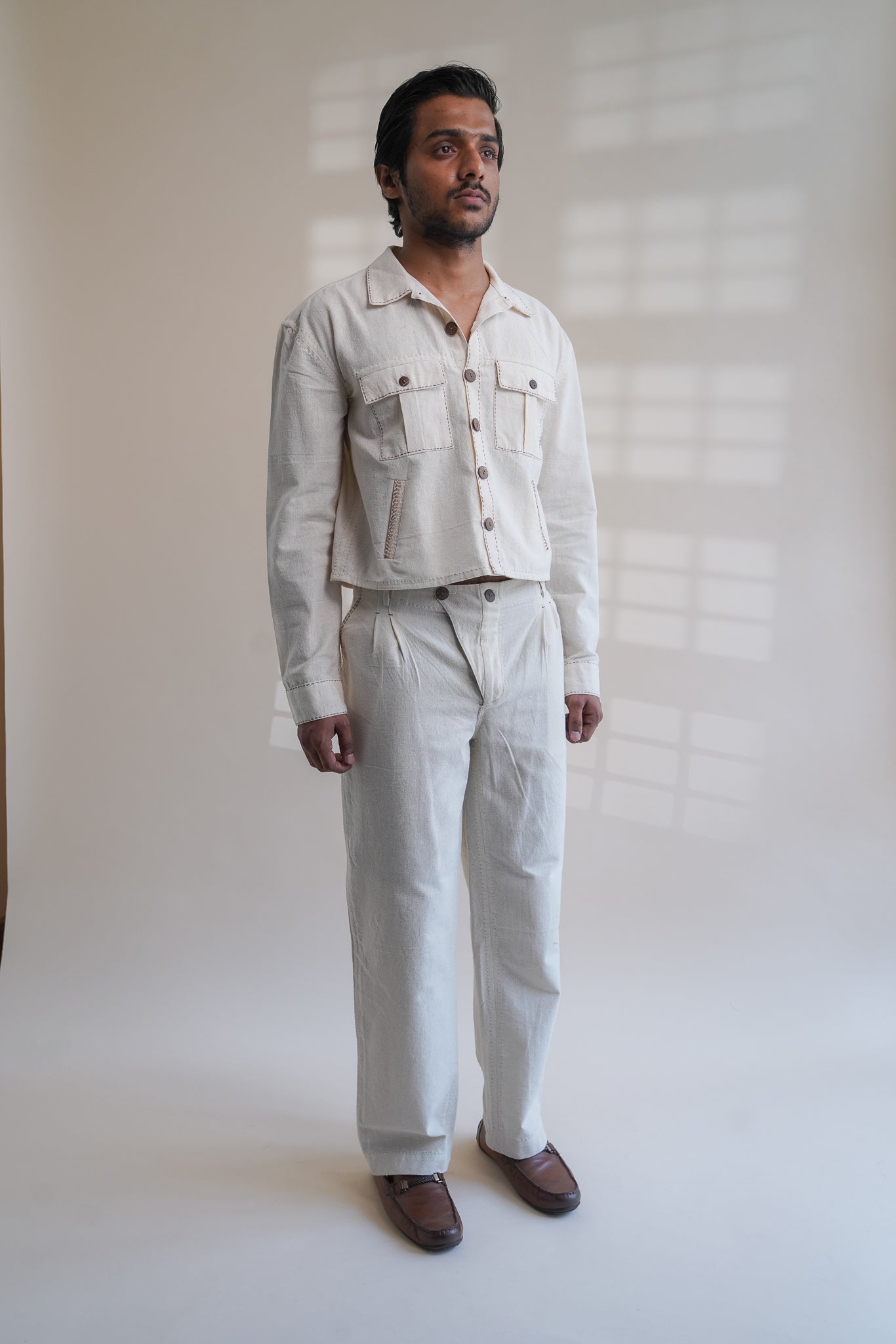 Dawning Shirt Jacket & Wide Leg Pants Set