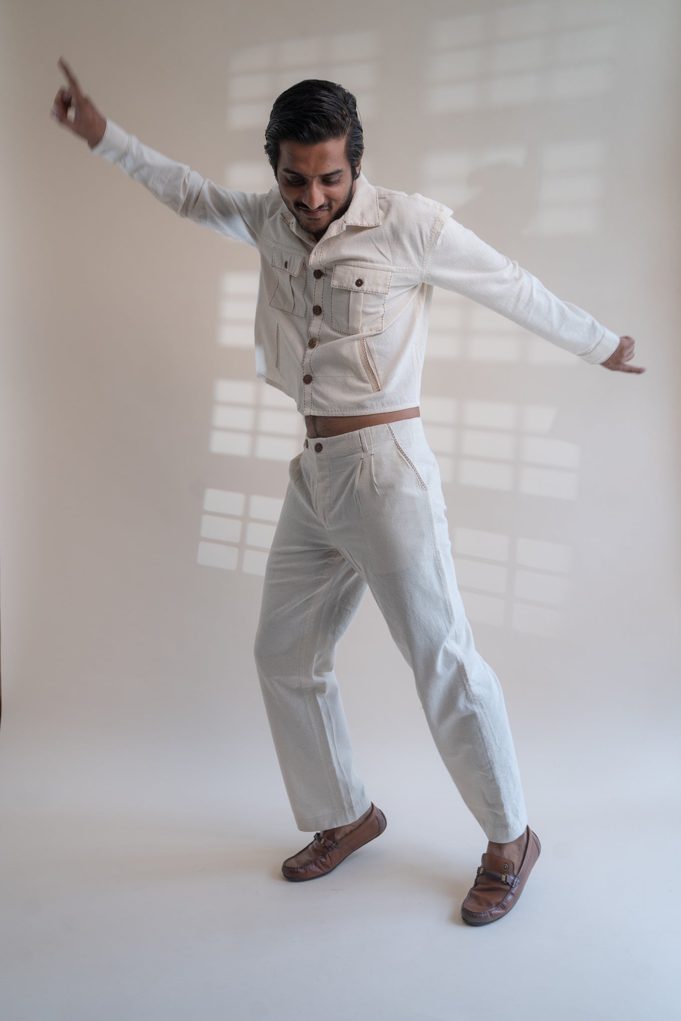 Dawning Shirt Jacket & Wide Leg Pants Set