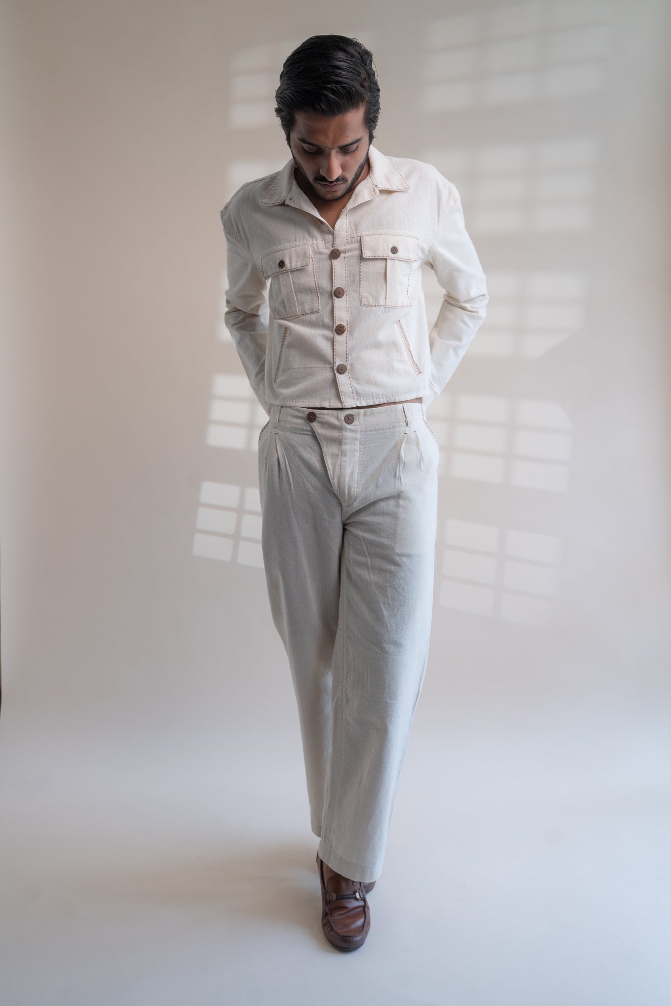 Dawning Shirt Jacket & Wide Leg Pants Set