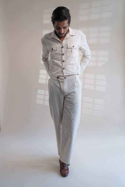 Dawning Shirt Jacket & Wide Leg Pants Set