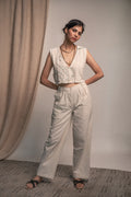 Rewind Cropped Blouse & Kora Straight Pants