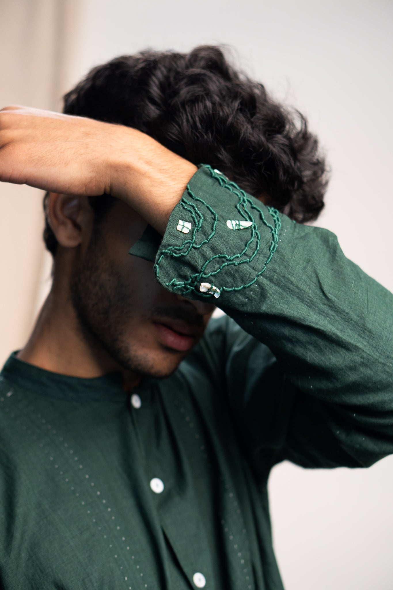 Rewind Button Detail Shirt