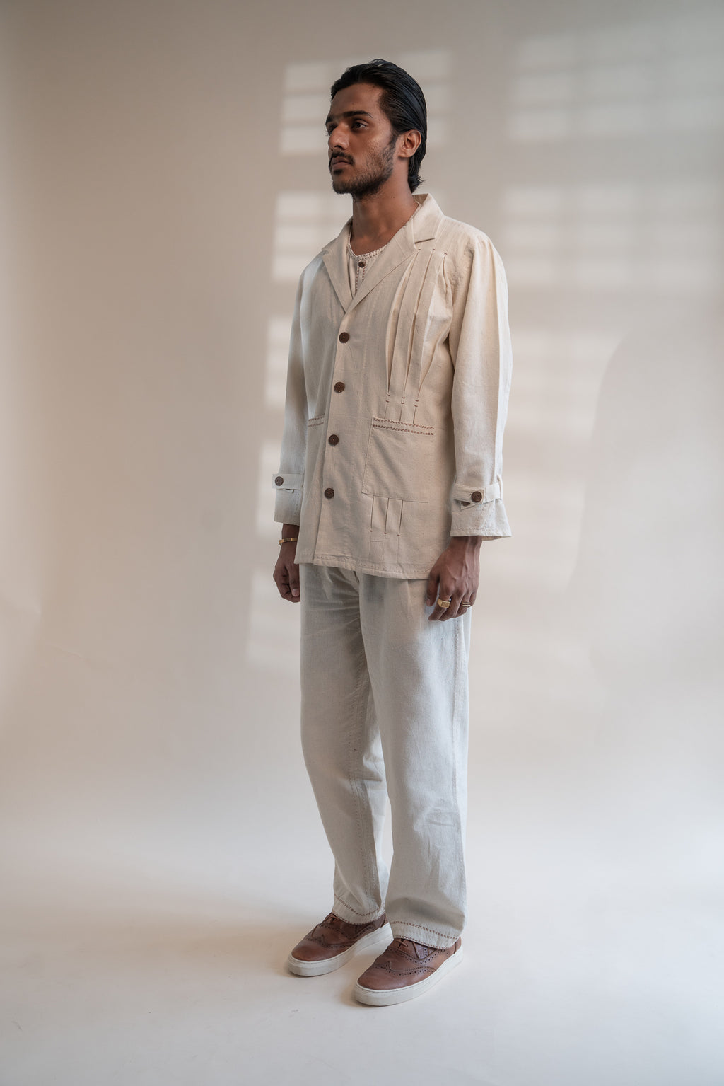 Dawning Unisex Pleated Blazer & Pleated Pants Set