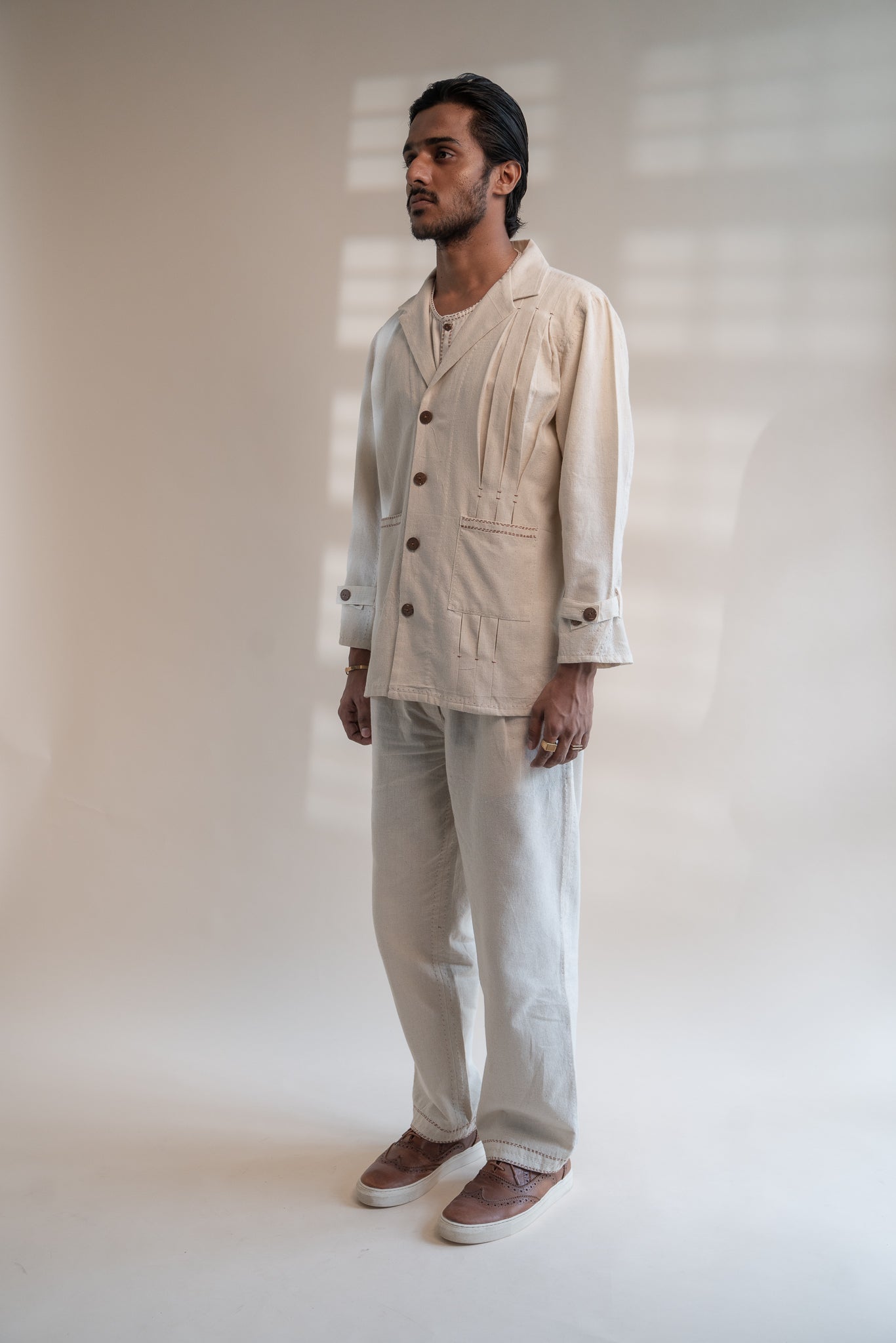 Dawning Unisex Pleated Blazer & Pleated Pants Set